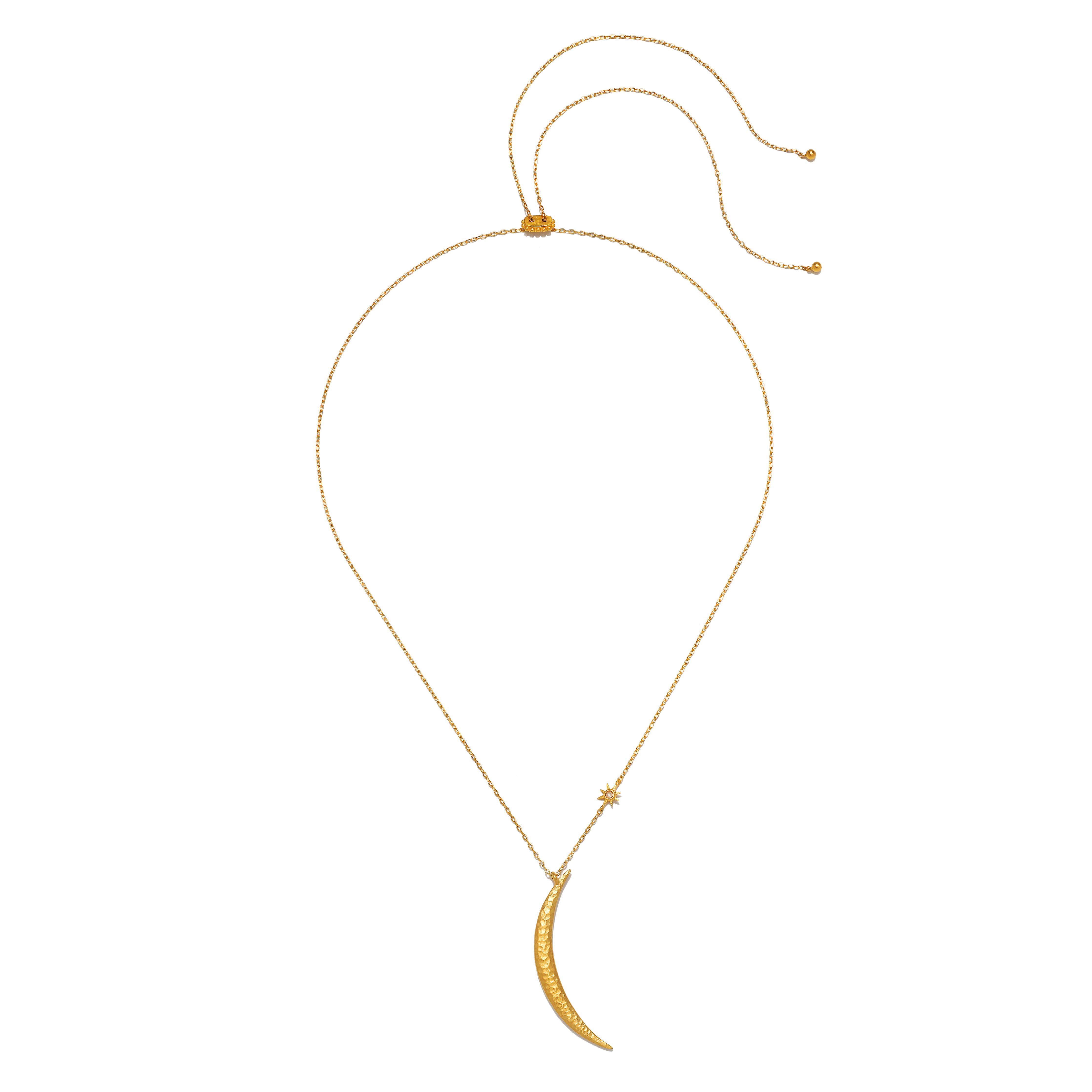 Adjustable 30" Moon Necklace