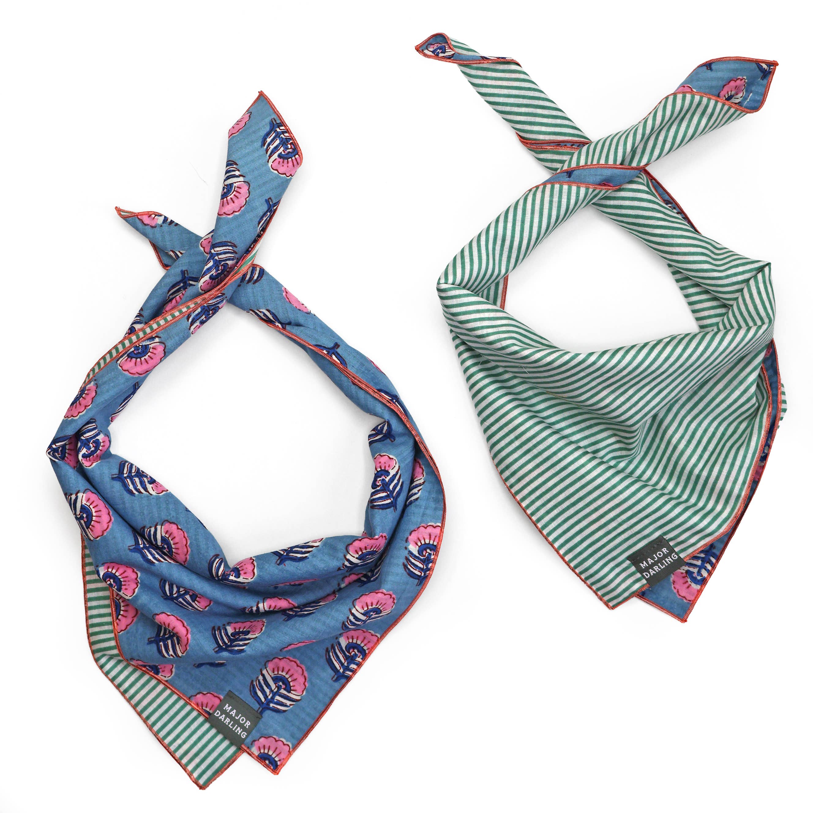Double Sided Dog Bandana: Floral Vines
