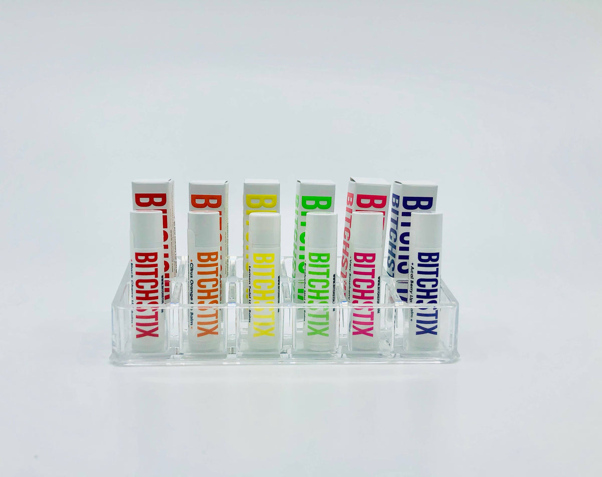 Acrylic Lip Balm Stand with 12 Slots