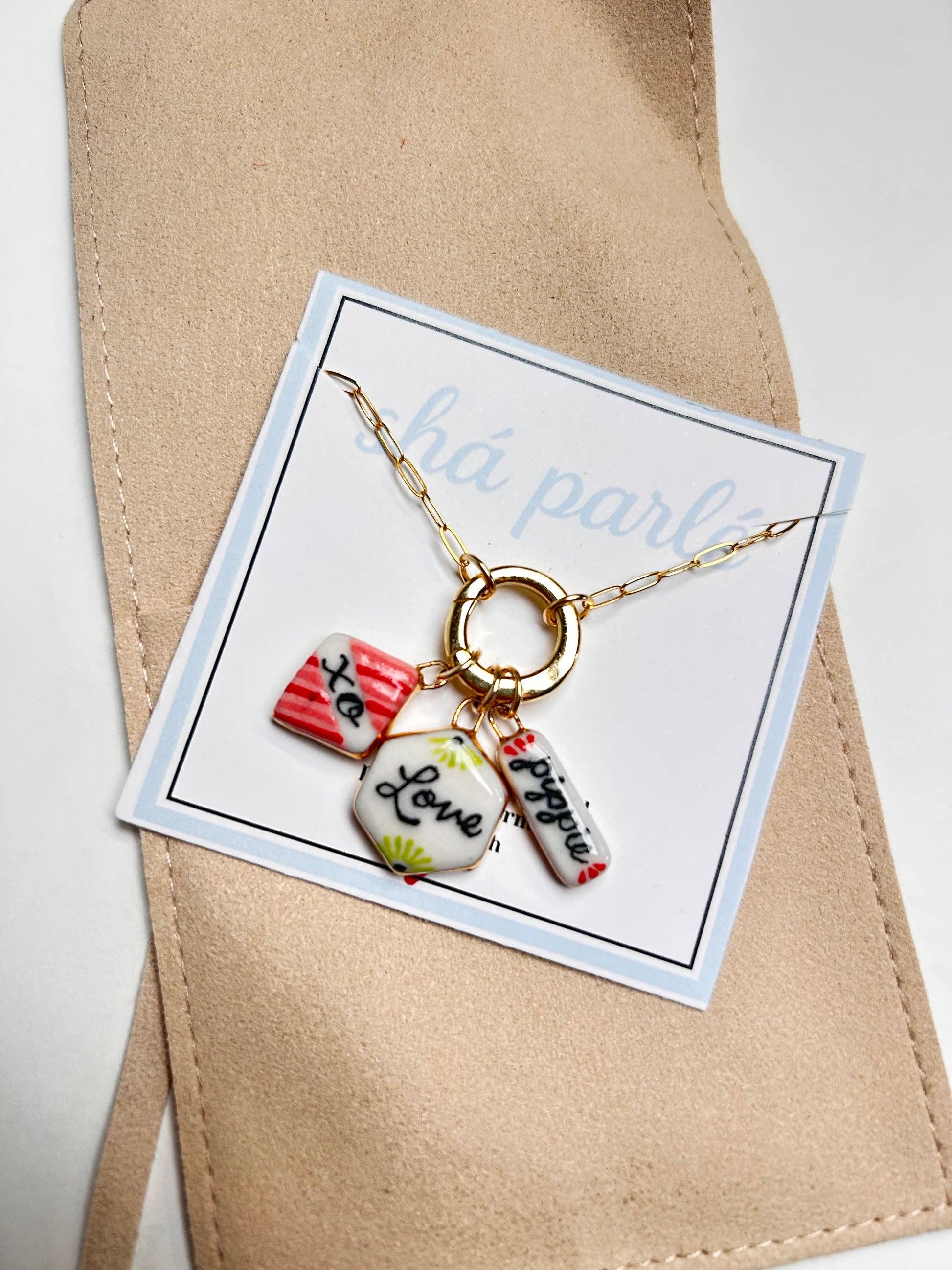 Paperclip Chain with Charm Holder