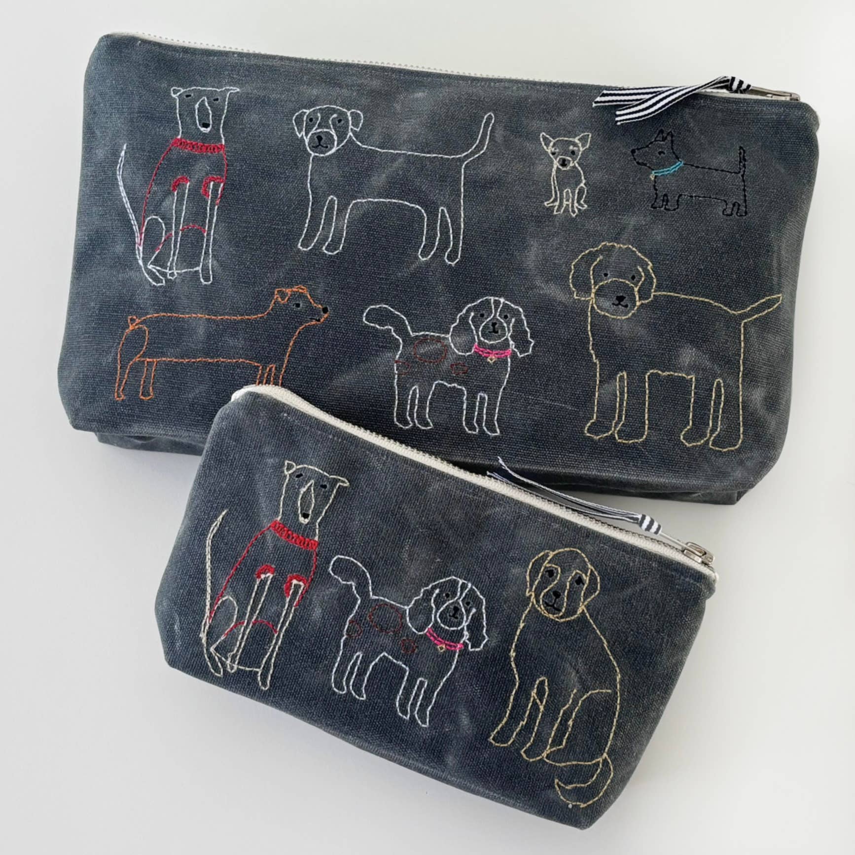 Dogs Waxed Canvas Pouch