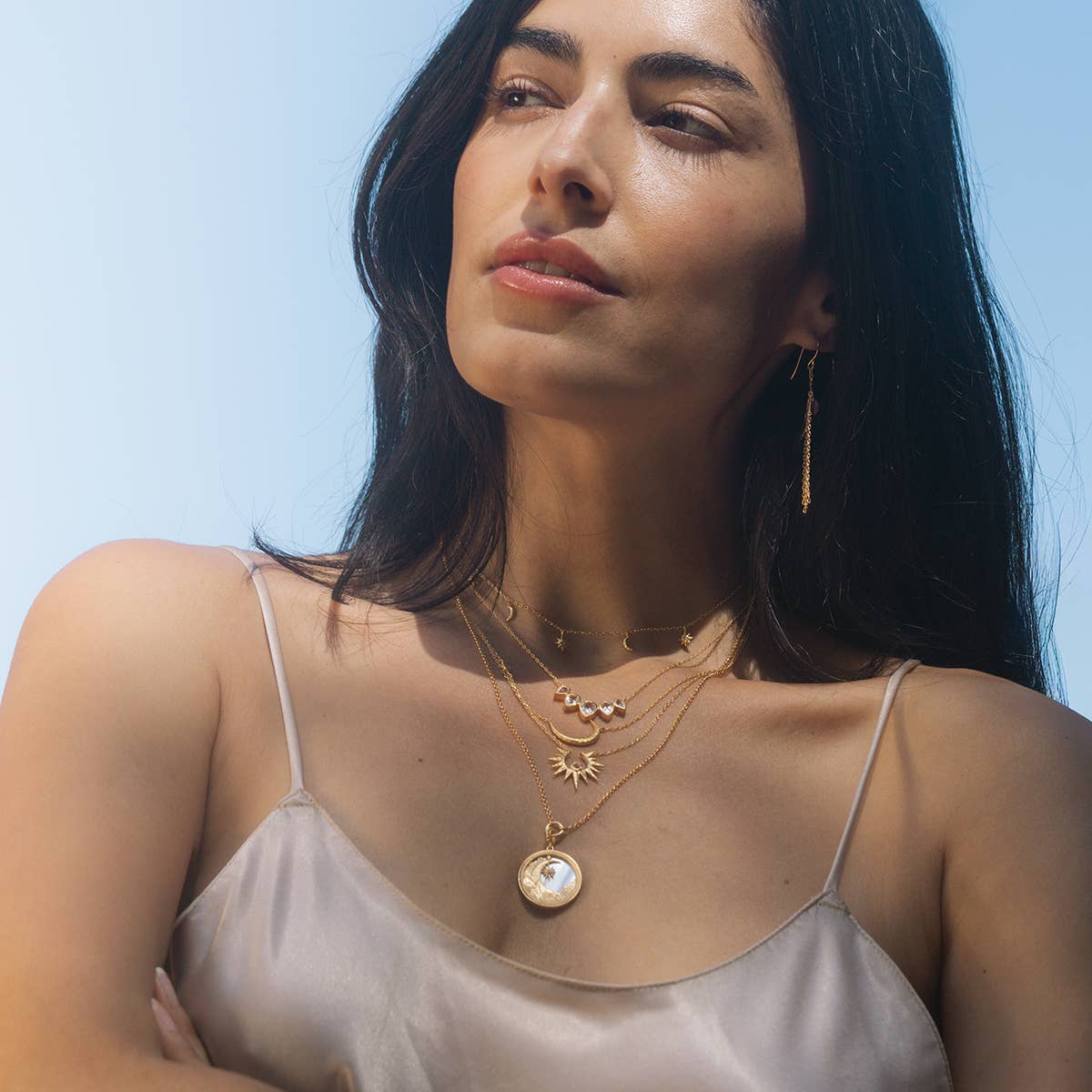 Waking Dreams Mother of Pearl Celestil 18" Necklace