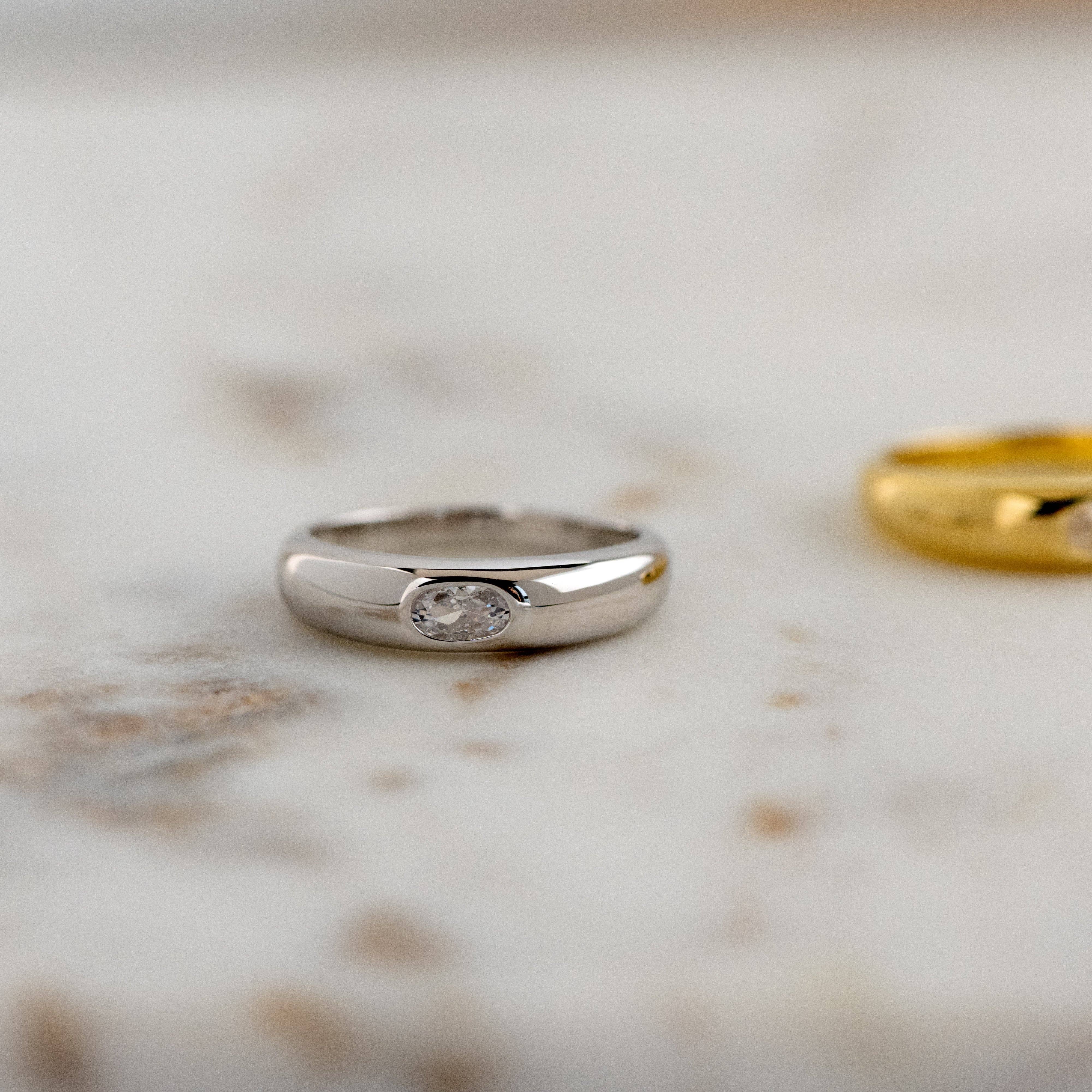 Bezeled Dome Ring