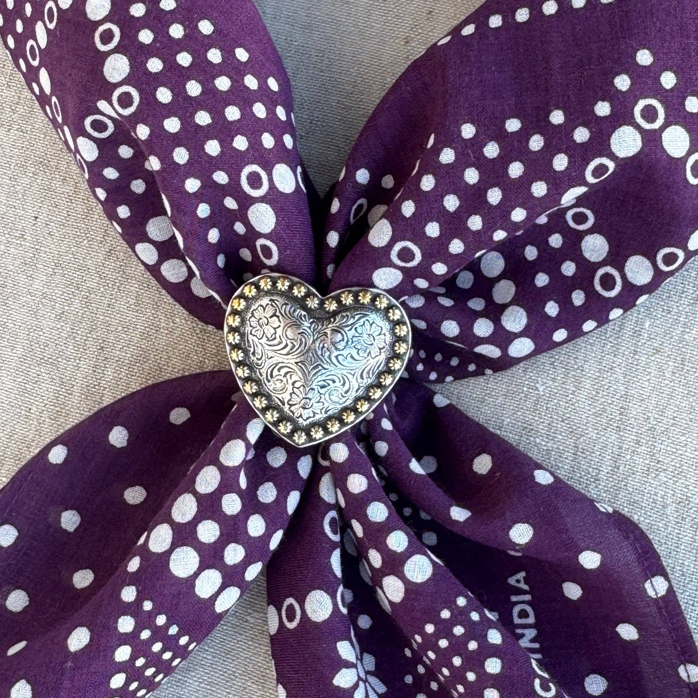 Concho Scarf Slide | Vintage Heart