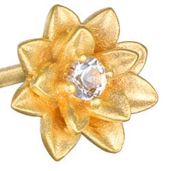 Soul Renewal Gold Lotus Earrings