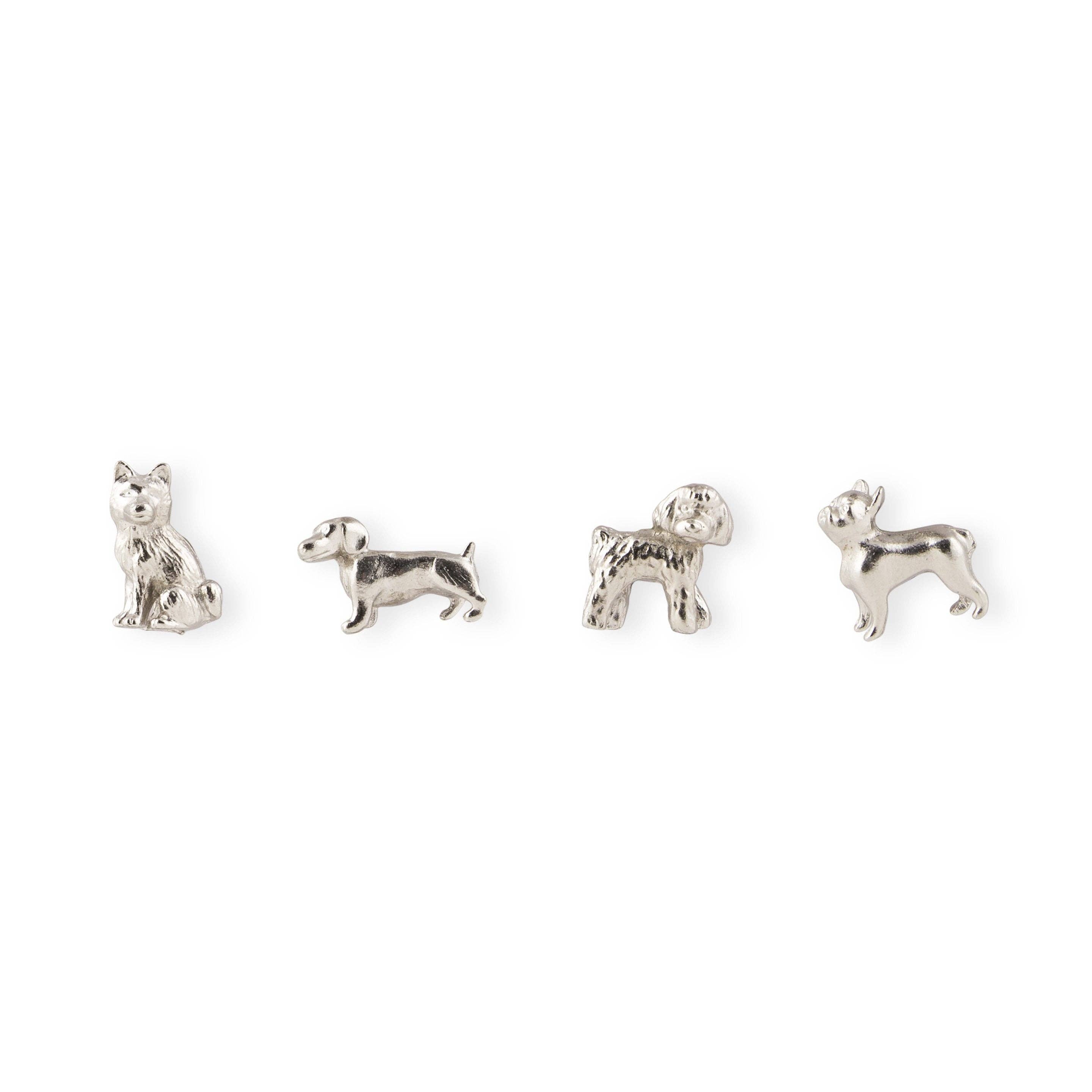 Cast metal dog magnets