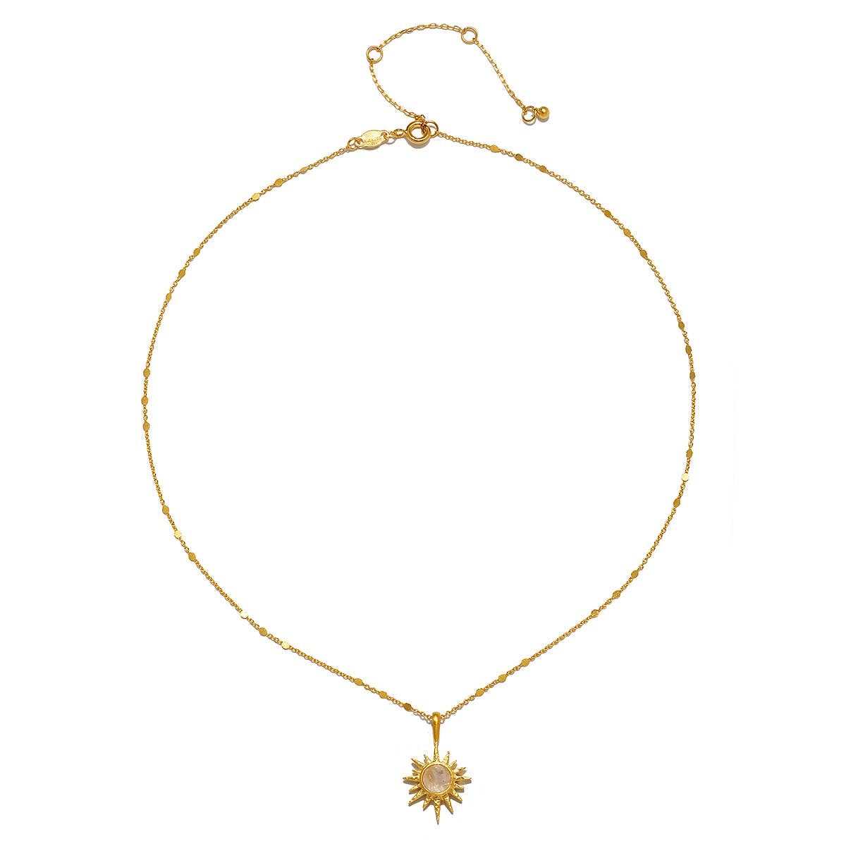 16" Moonstone Sunburst Necklace