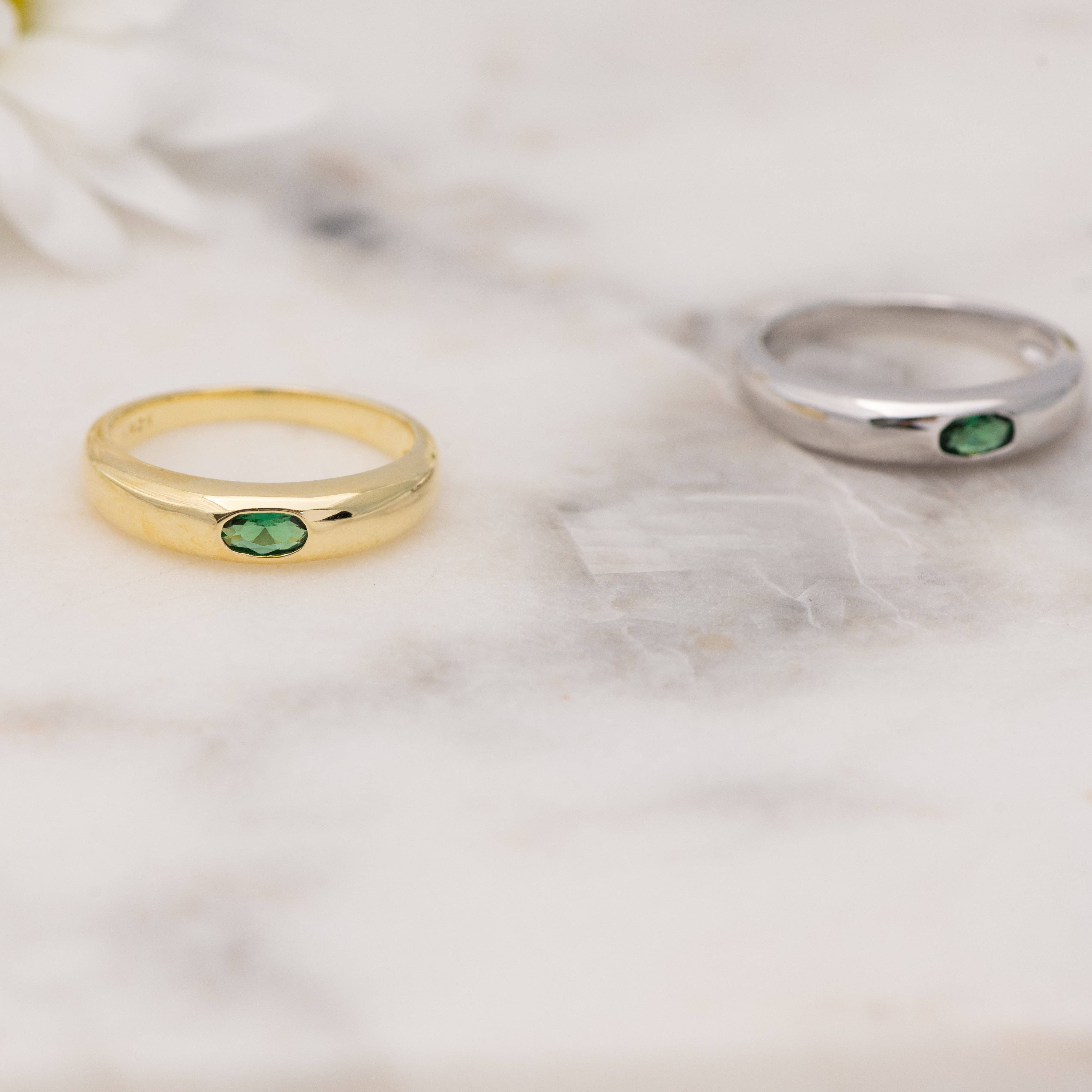 Bezeled Dome Ring