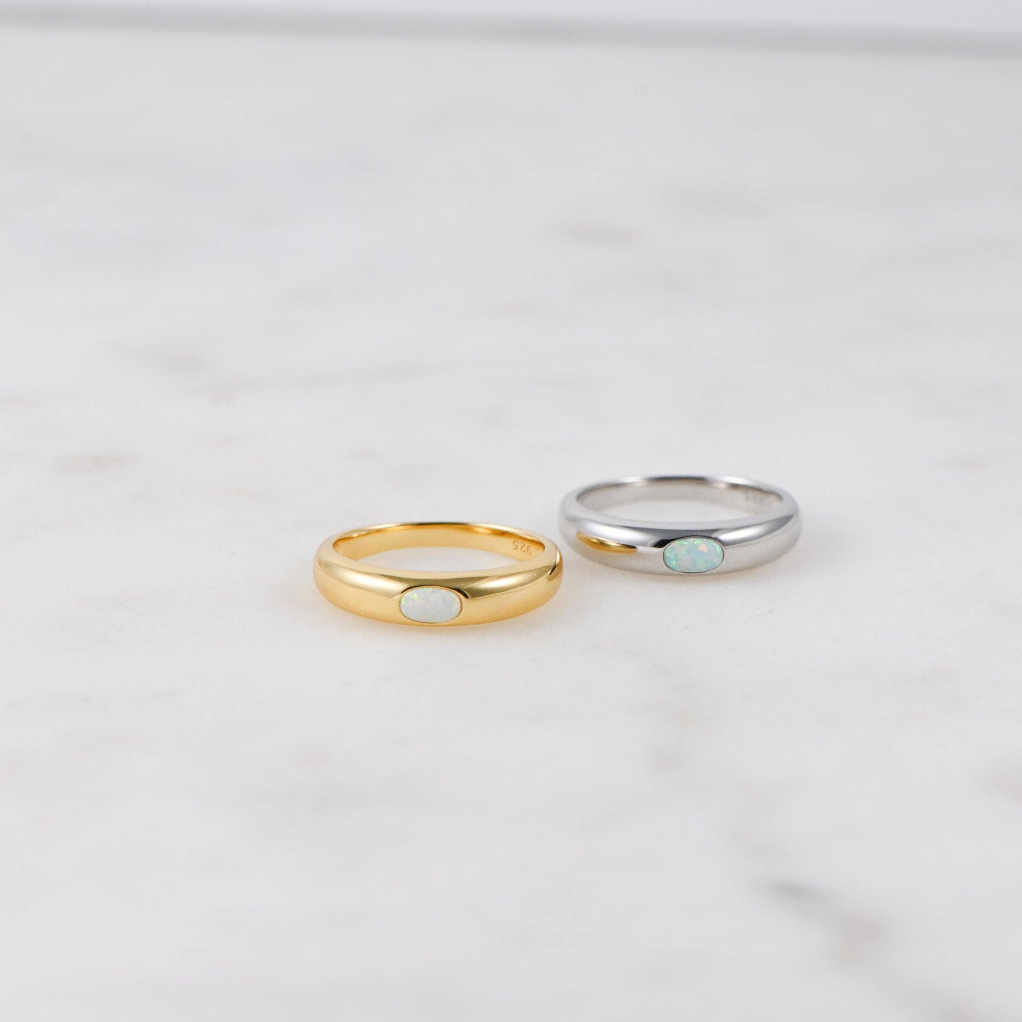 Bezeled Dome Ring
