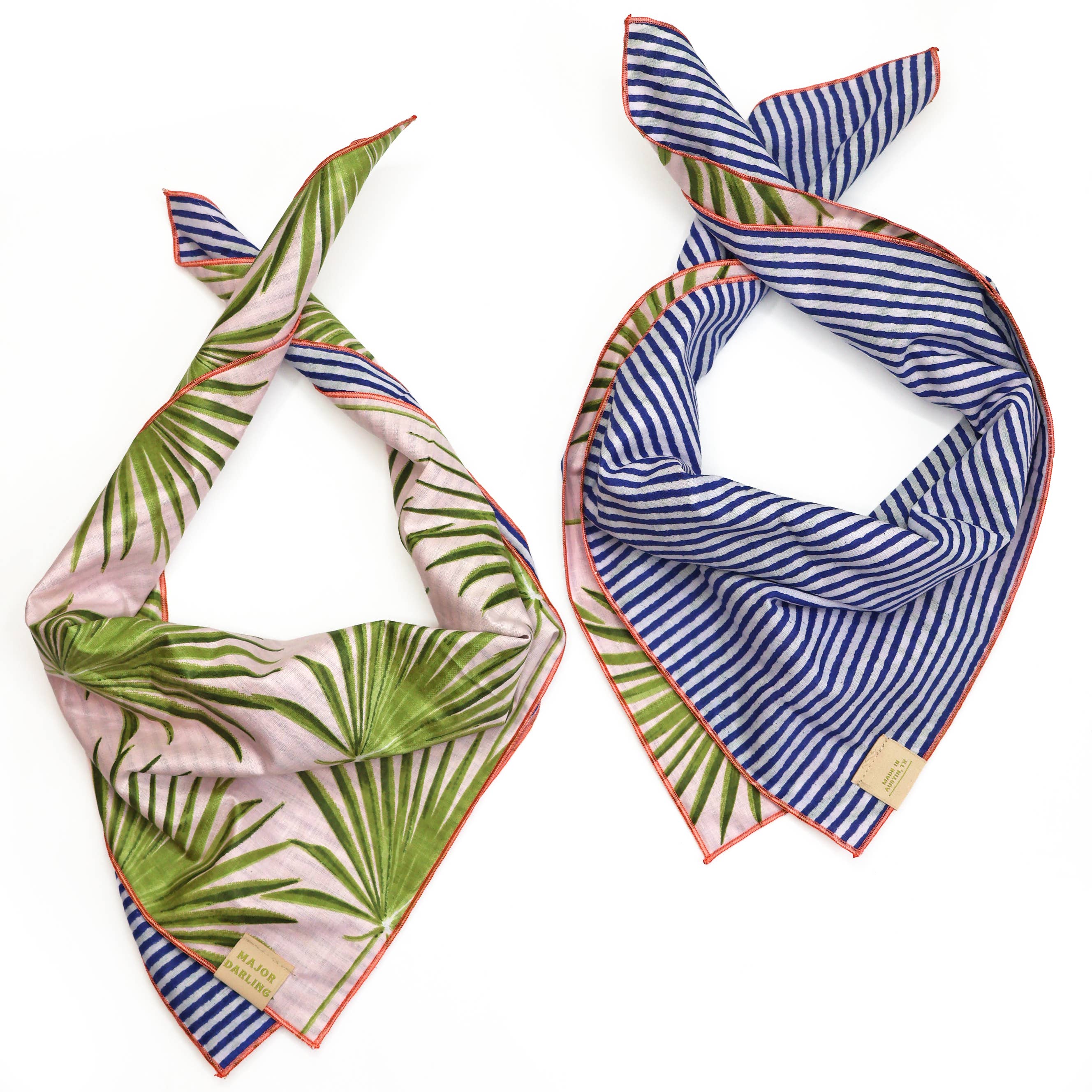 Double Sided Dog Bandana: Floral Vines