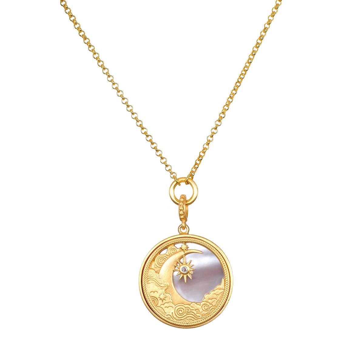 Waking Dreams Mother of Pearl Celestil 18" Necklace