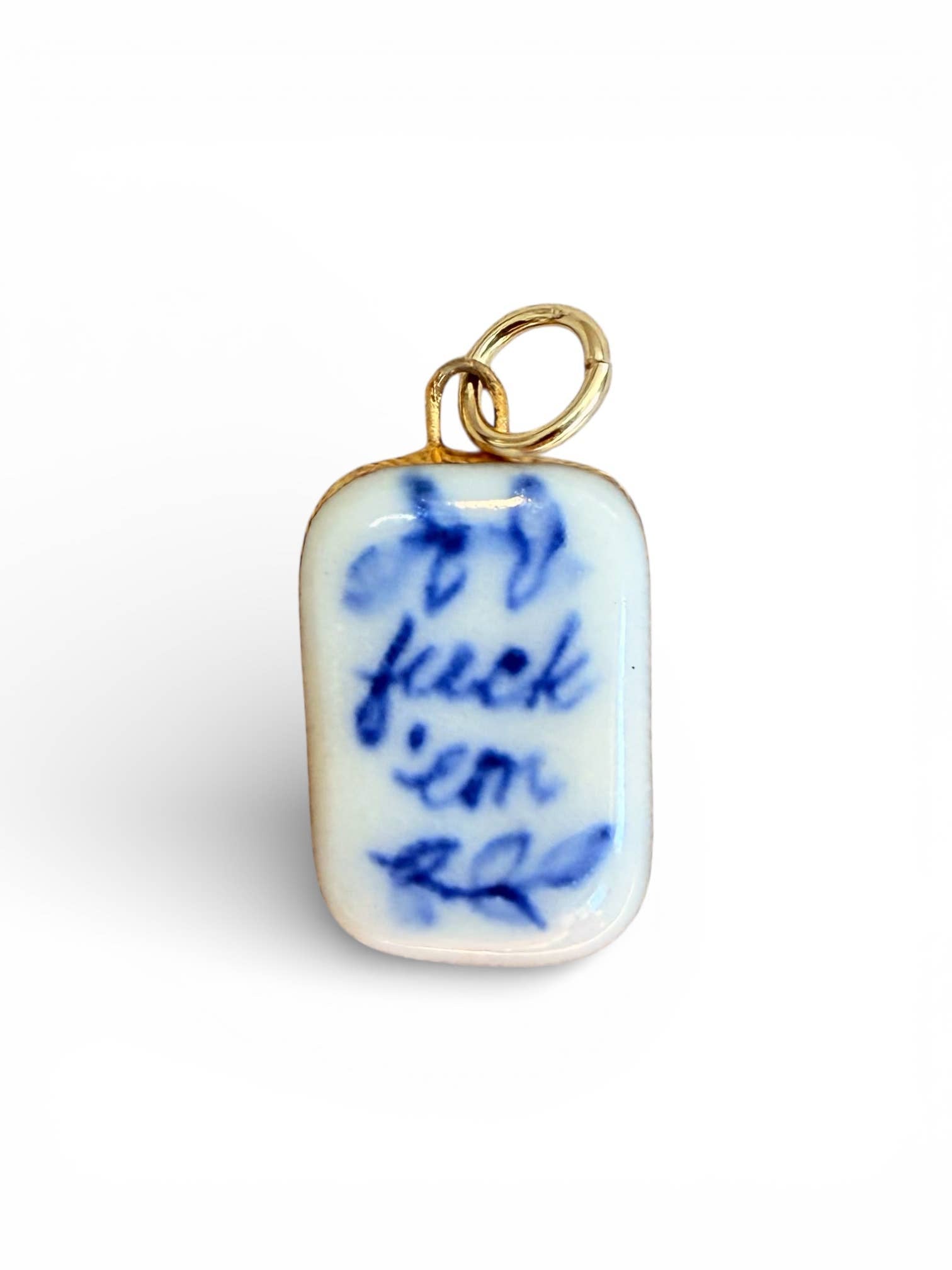 "Fuck 'em" Floral Charm