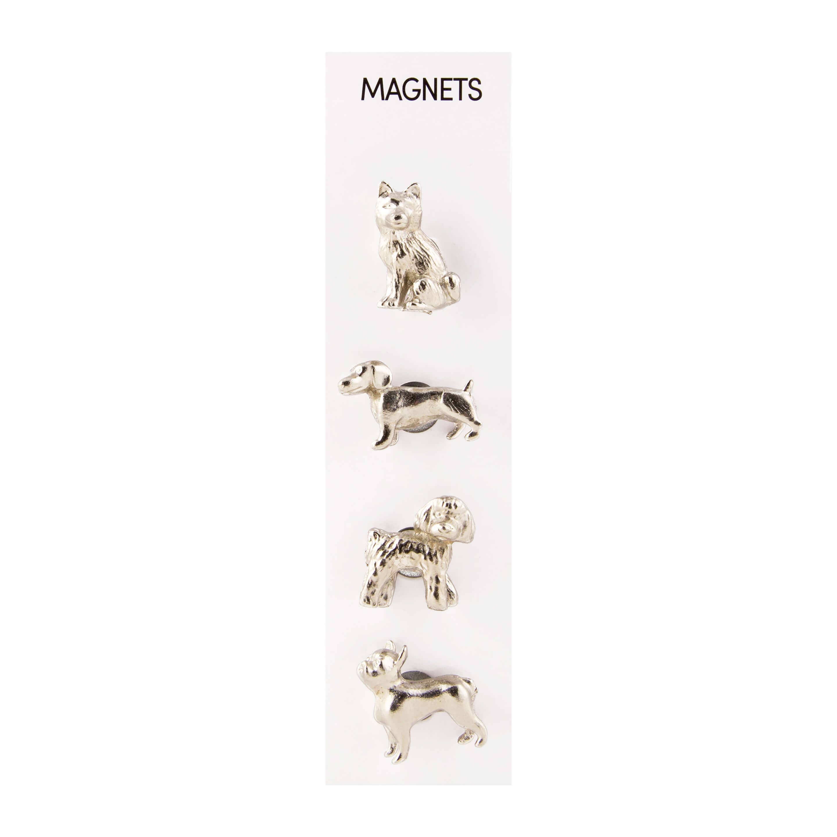 Cast metal dog magnets