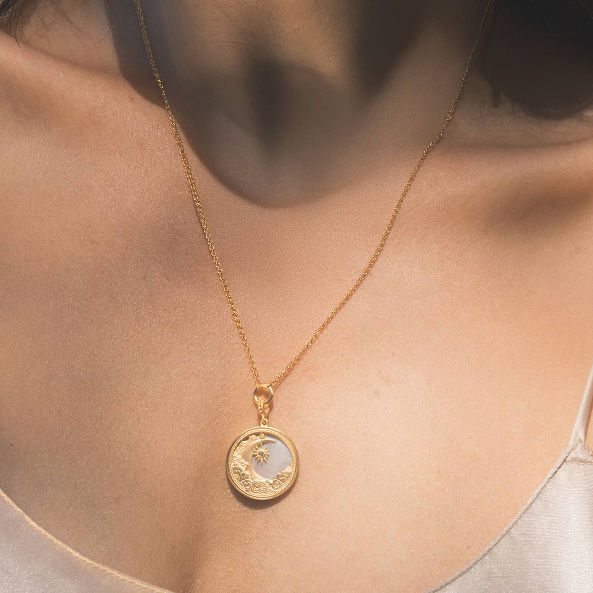 Waking Dreams Mother of Pearl Celestil 18" Necklace