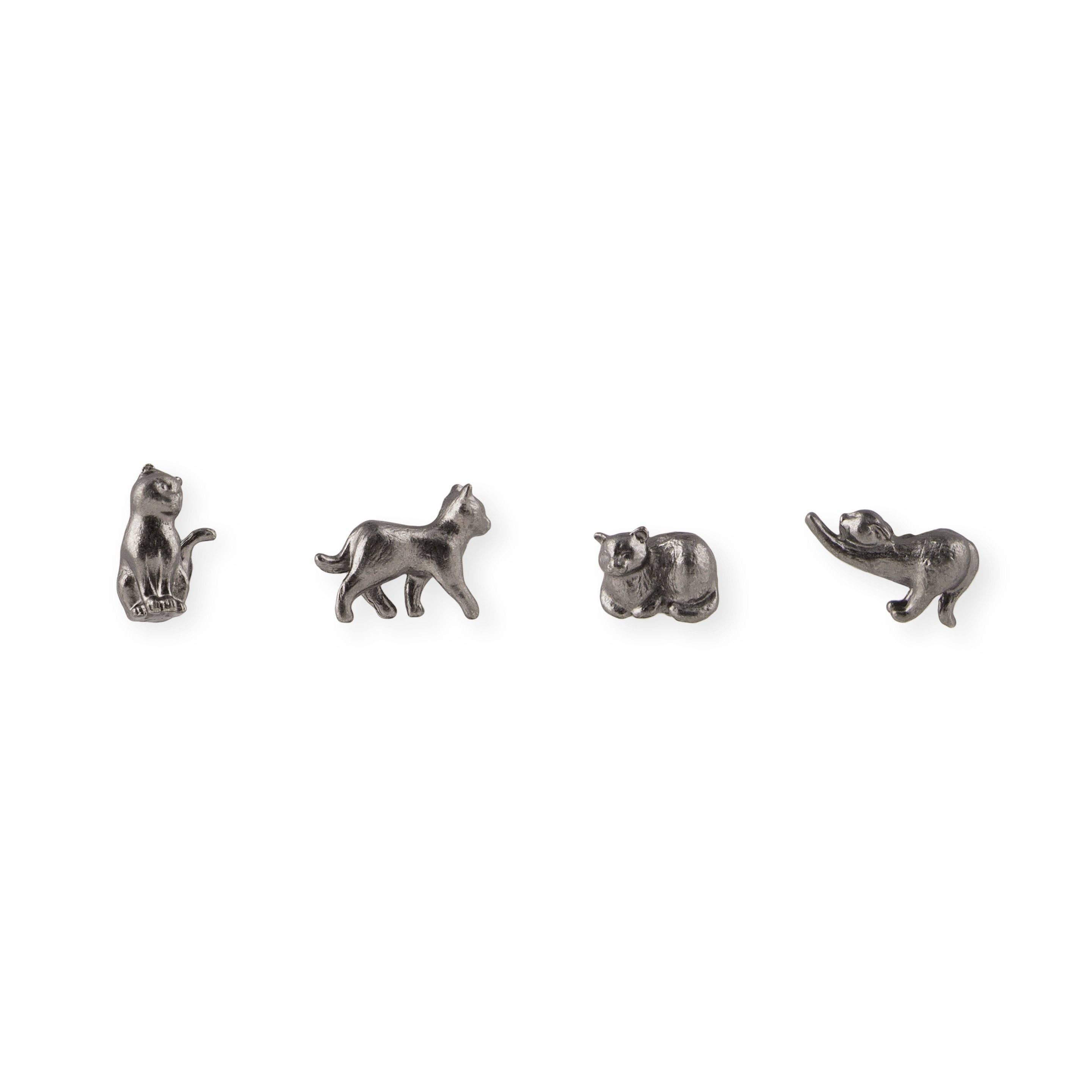 Cast metal cat magnets