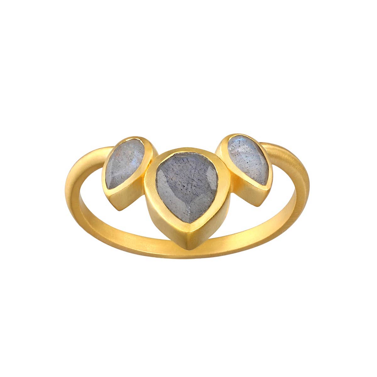 Awaken Intuition Labradorite Petal Ring Size 6