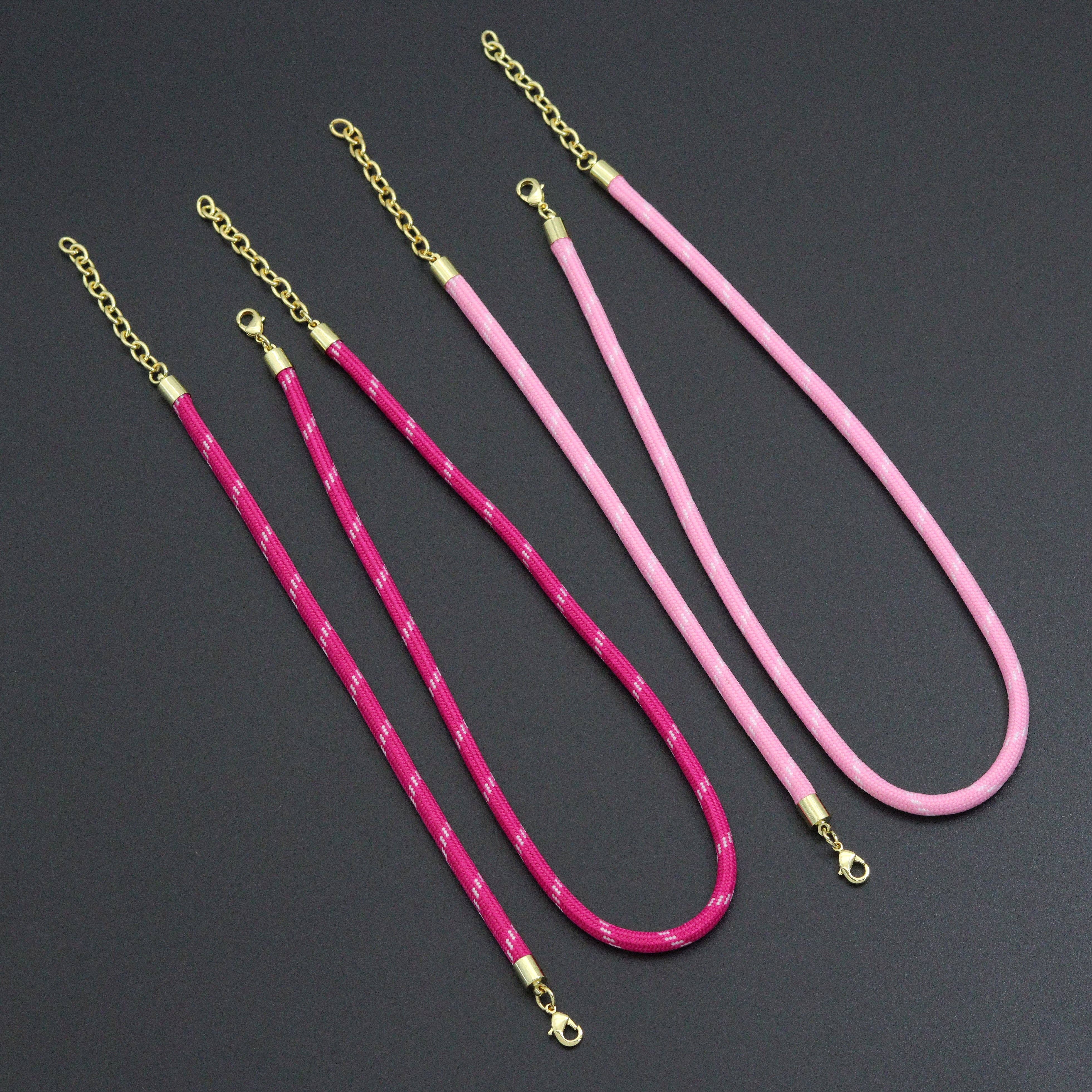 Vibrant Rope Cord Bracelet Necklace, Cord Necklace Bracelet, sku#EF830: #24 / Necklace