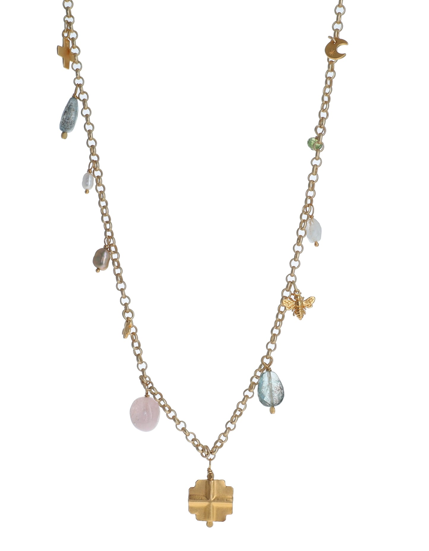 Love Multi Charm Necklace 32"