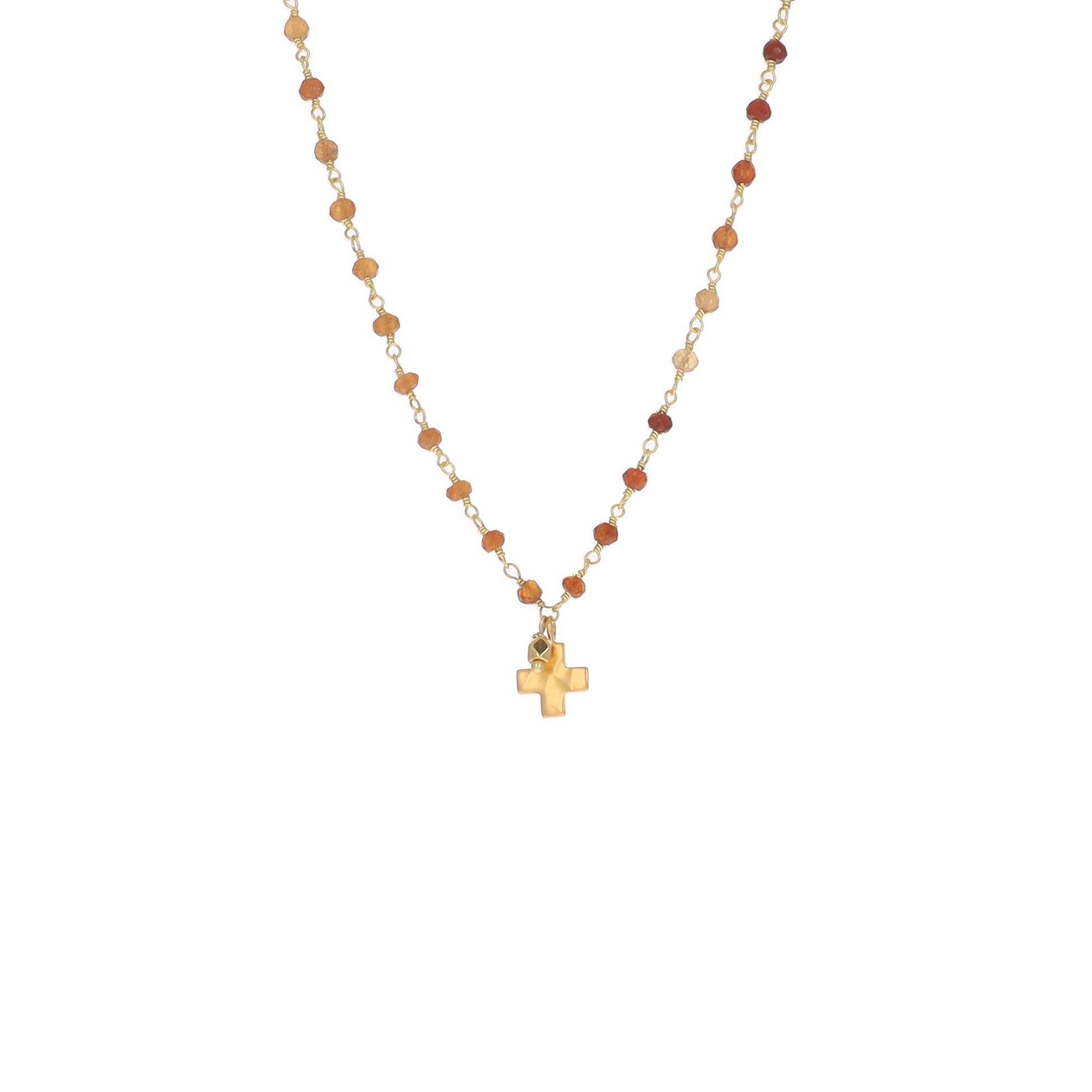 Citrine and Small Charm Necklace