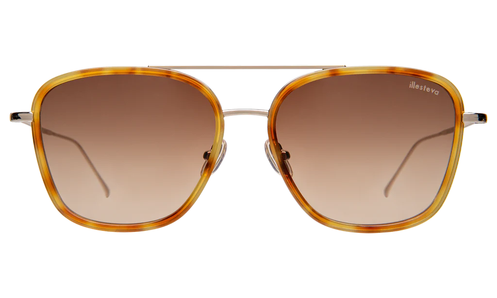 Delos Ace White Tortoise/Rose Flat Mirror Gradient