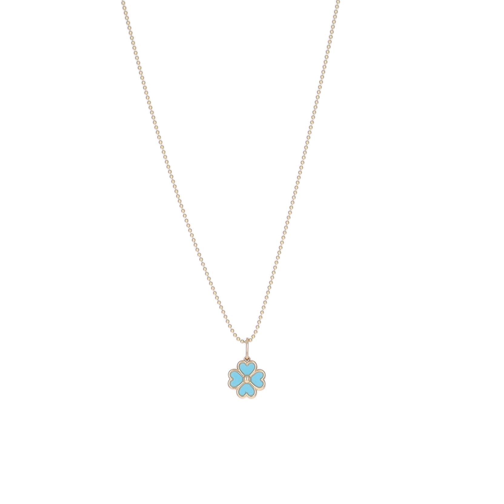 Flower Pendant 14K Necklace