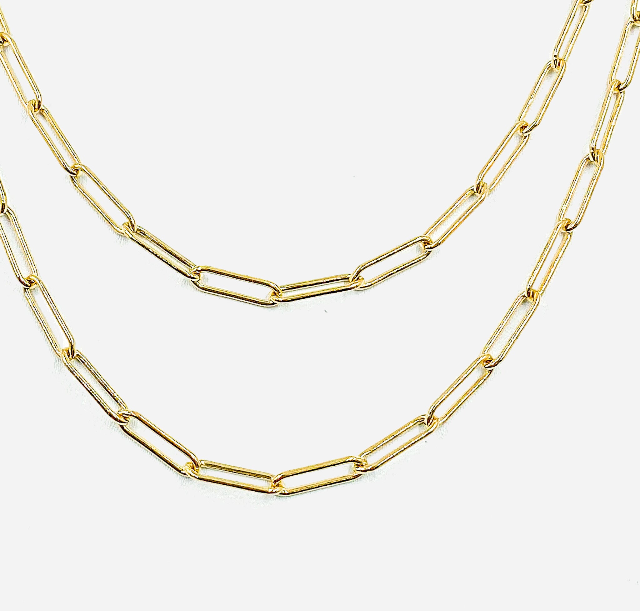 Classic 2MM Gold Filled Paperclip Chain