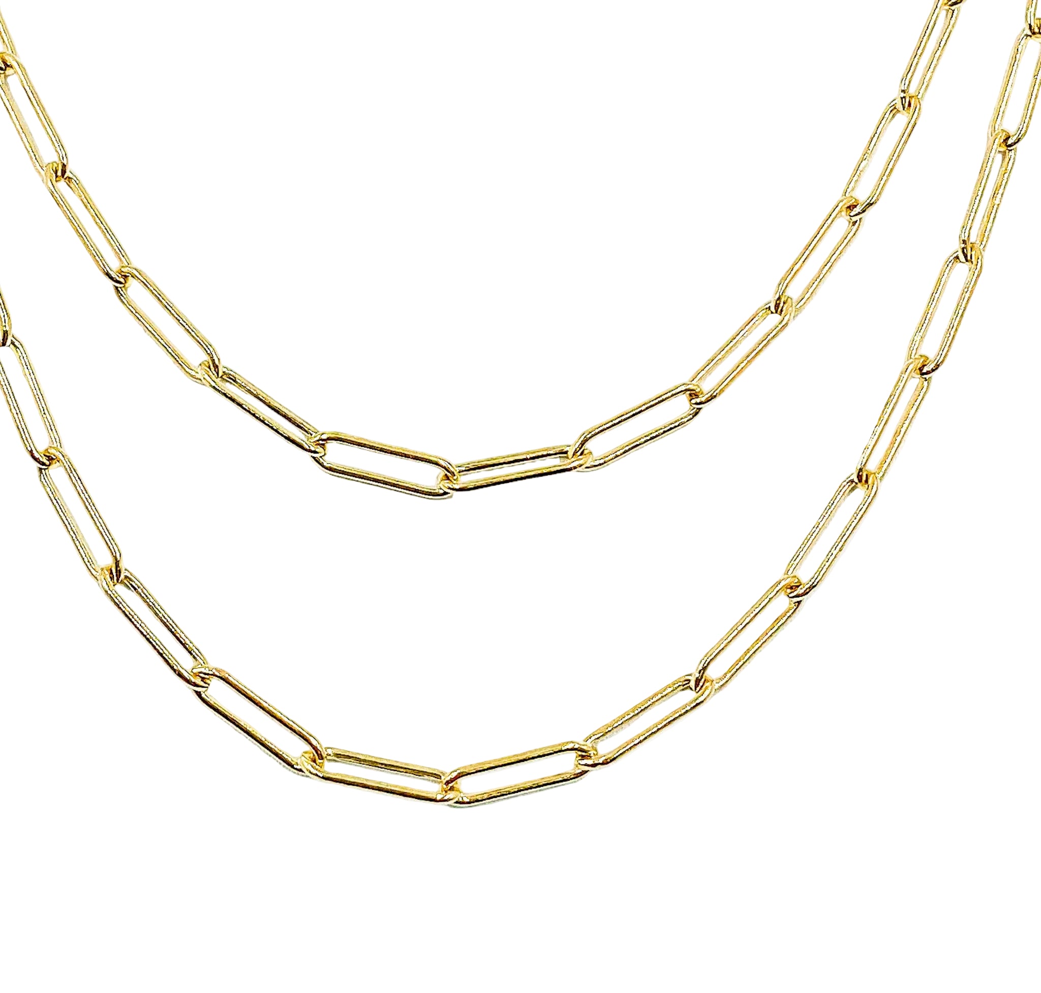 Classic 2MM Gold Filled Paperclip Chain