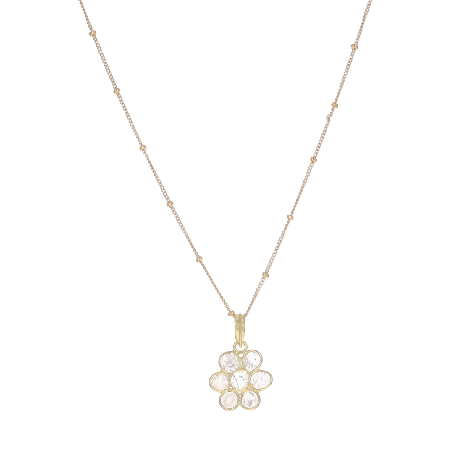 Herkimer Flower Charm