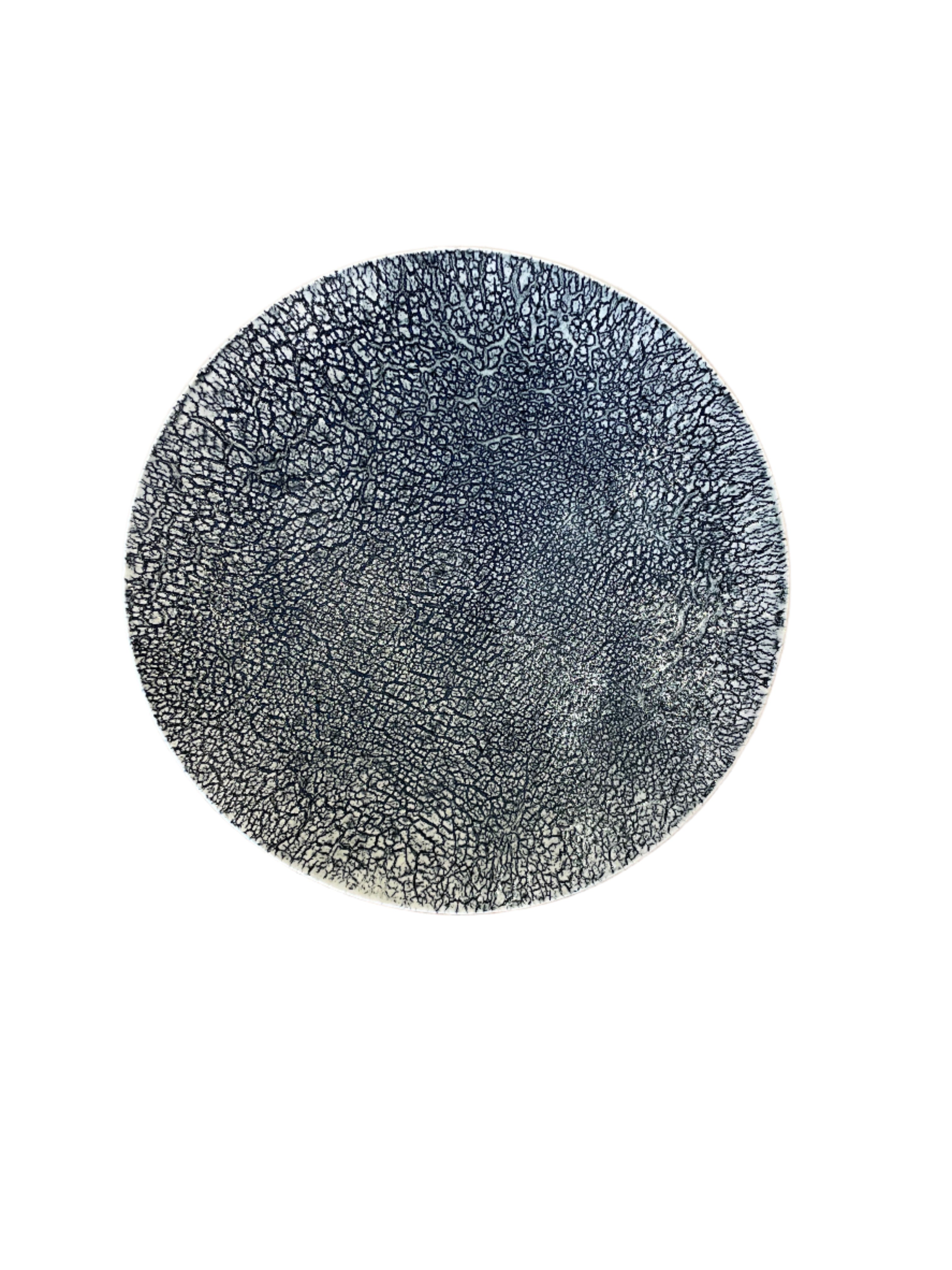 Small Blue Lace Plate in Navy