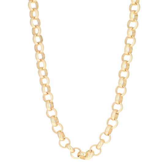 Large Satin Gold Rolo Necklace