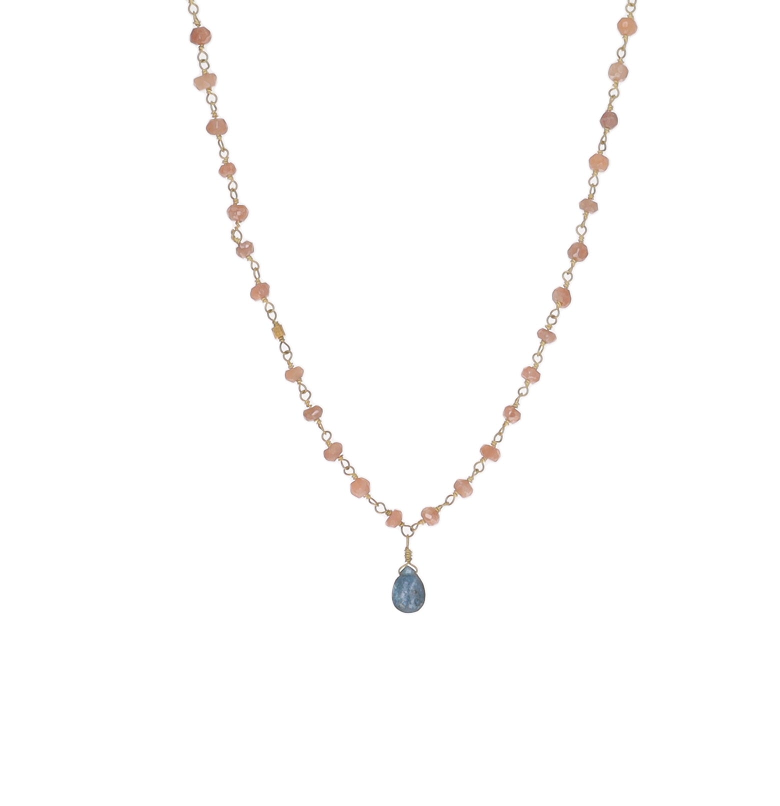 Moonstone and Sapphire Necklace