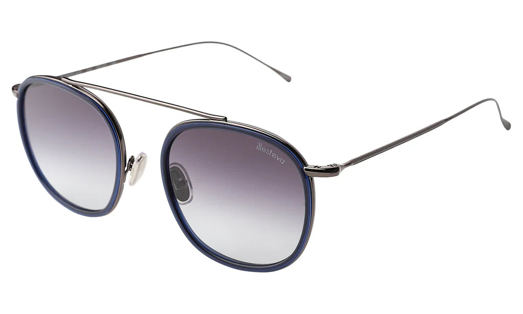 Mykonos Ace Navy/Gunmetal with Grey Flat Gradient Lenses