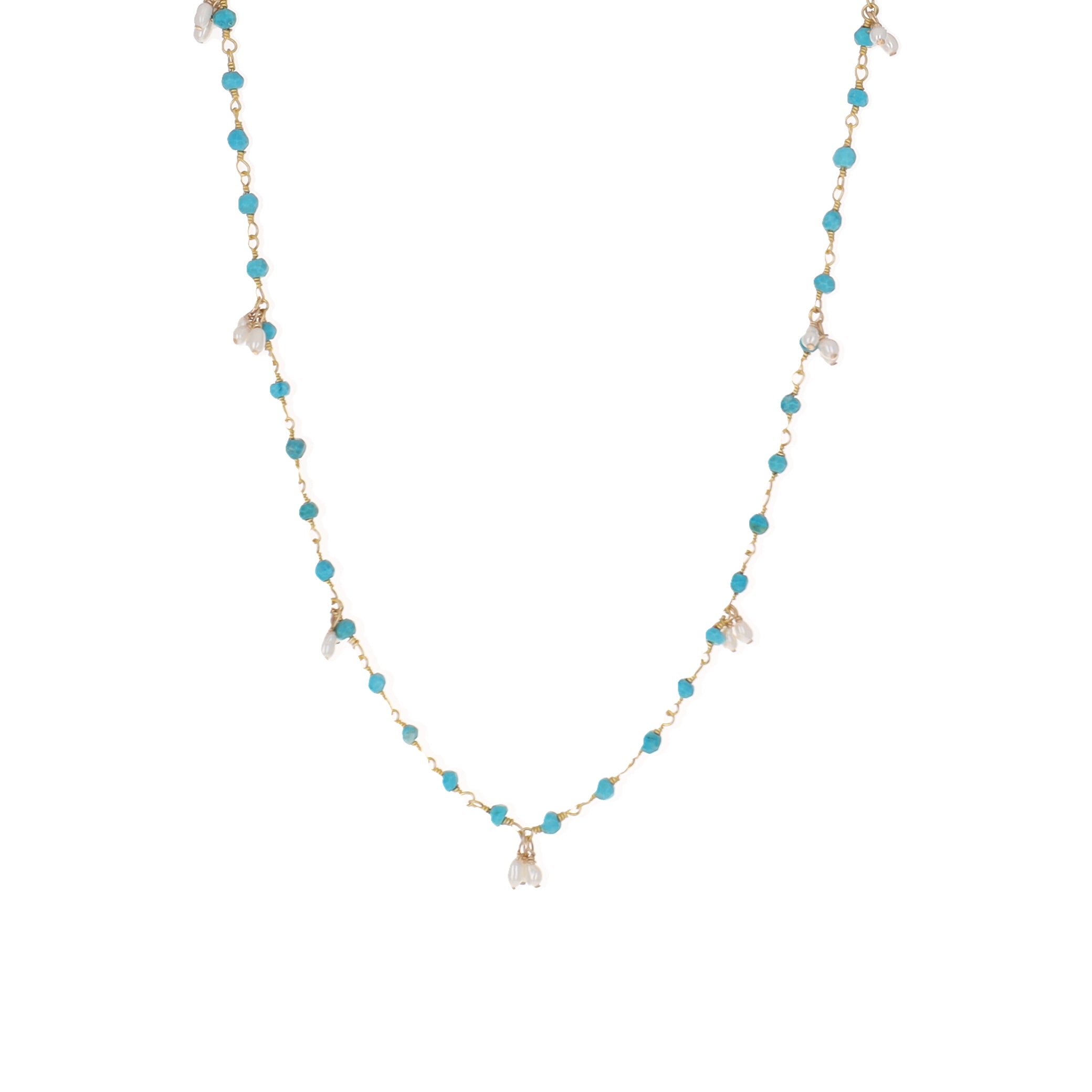 Pearls and Turquoise Necklace