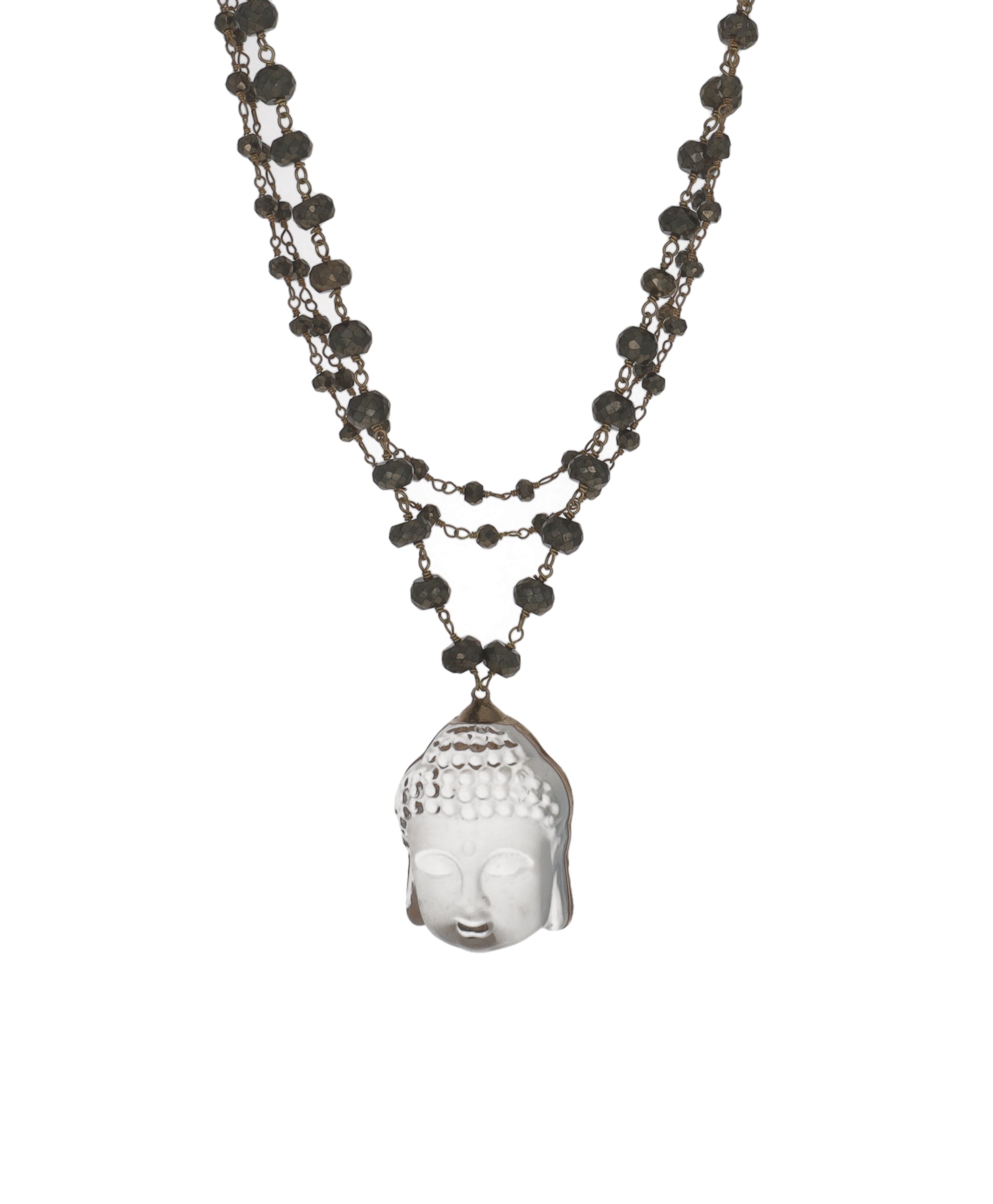 Pyrite Buddha Necklace