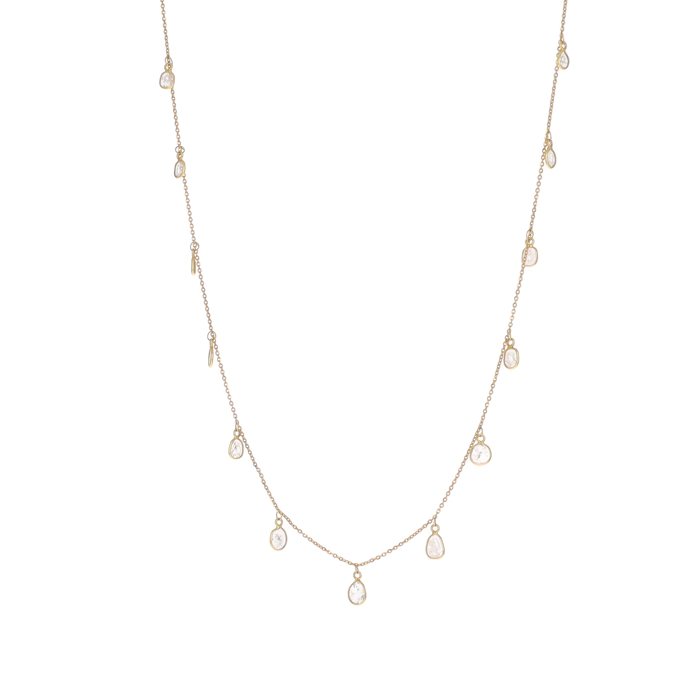 Diamond Slices Dangling Necklace