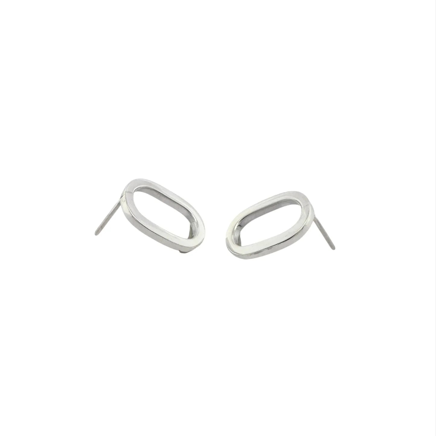 Small Oval Sterling Silver Earring