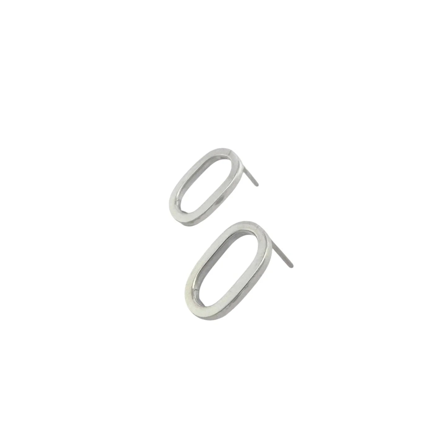 Small Oval Sterling Silver Earring