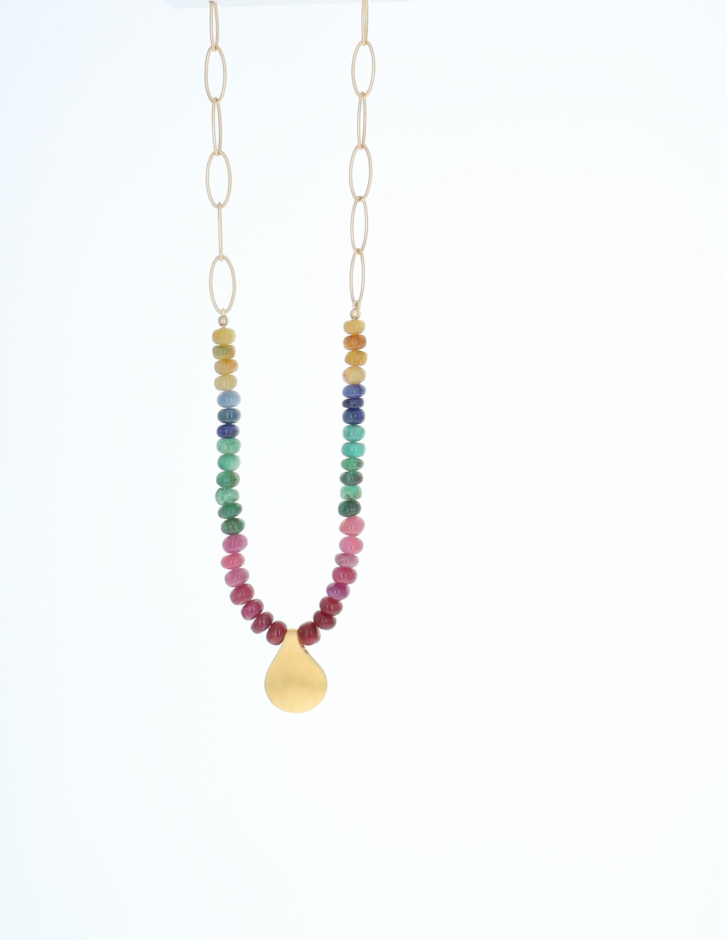 Sapphire and Chain Necklace