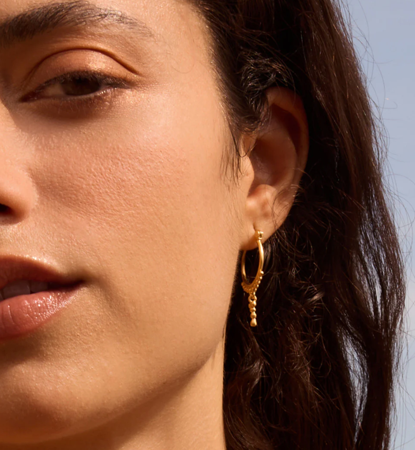 Beauty Drop Hoop Earrings