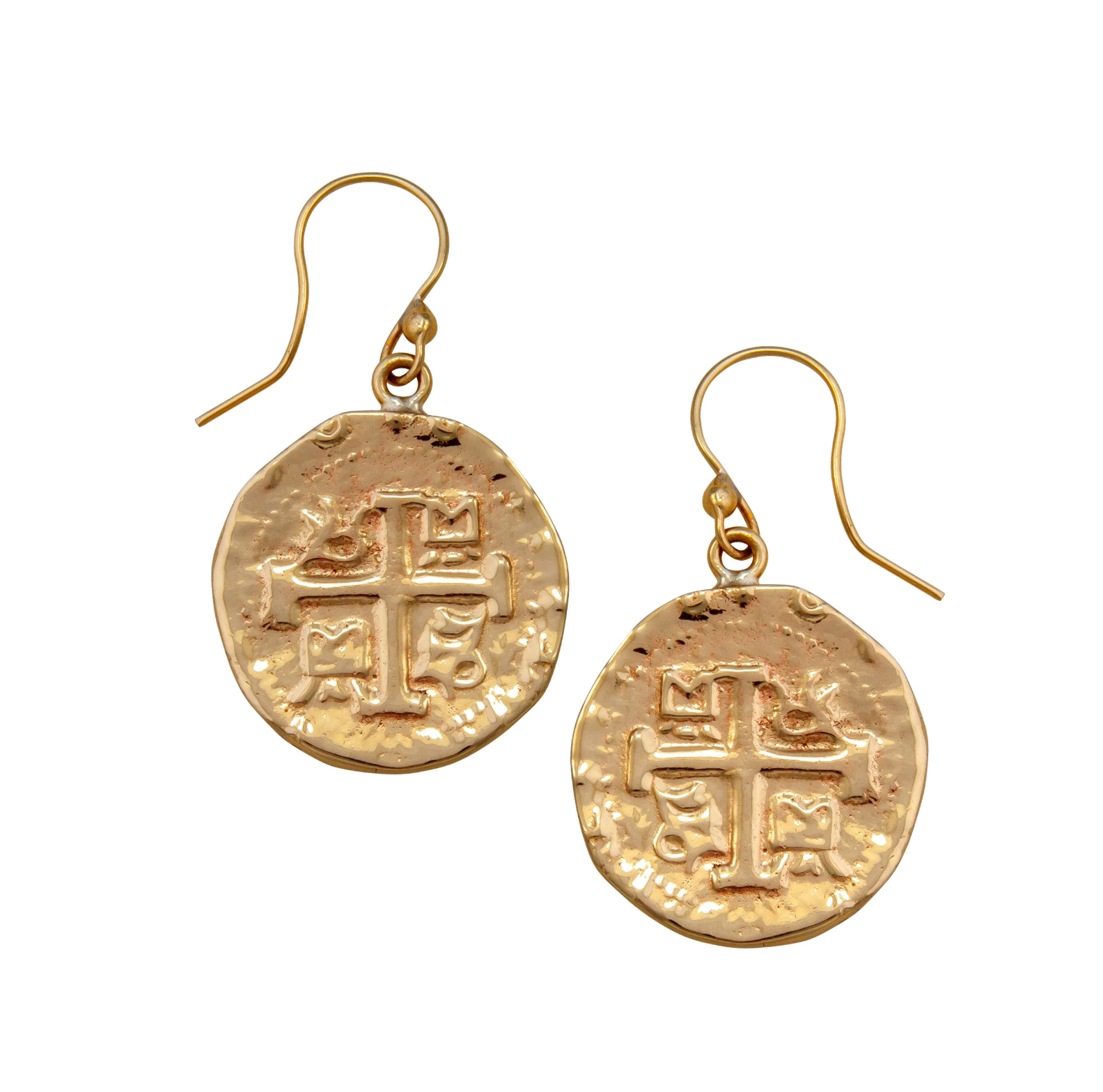 Large Spanish Coin Earrings