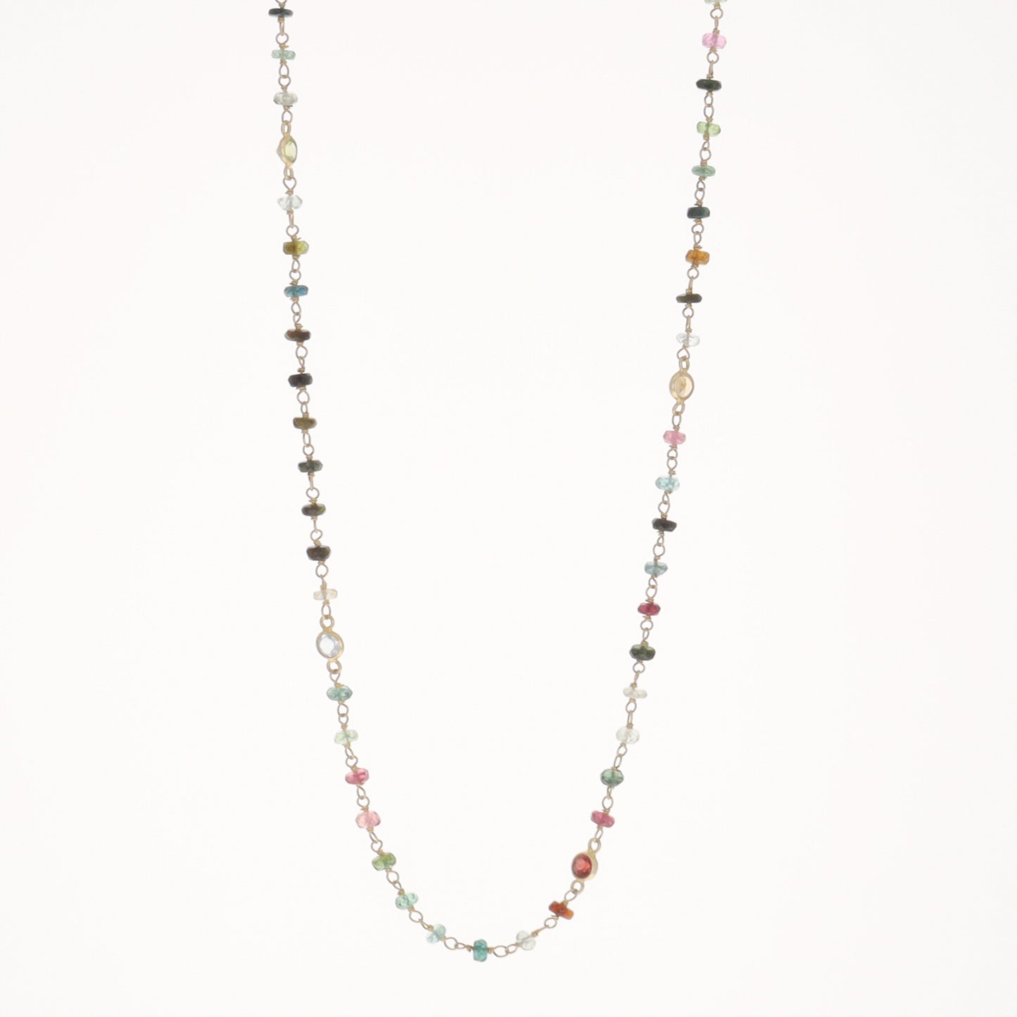Watermelon Tourmaline Charm Necklace