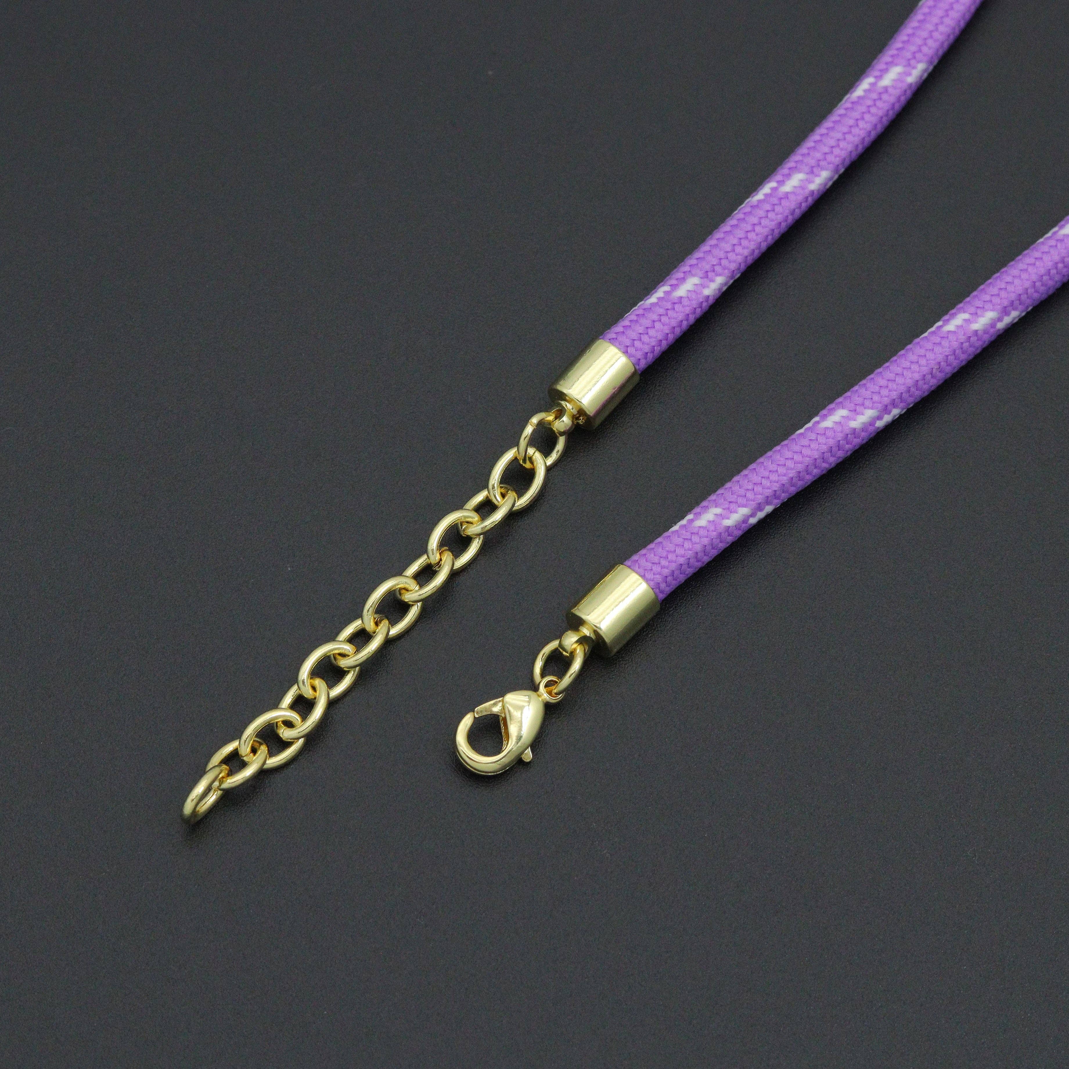 Vibrant Rope Cord Bracelet Necklace, Cord Necklace Bracelet, sku#EF830: #24 / Necklace