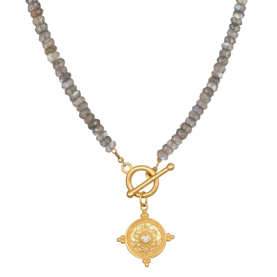 18" Labradorite Toggle Necklace