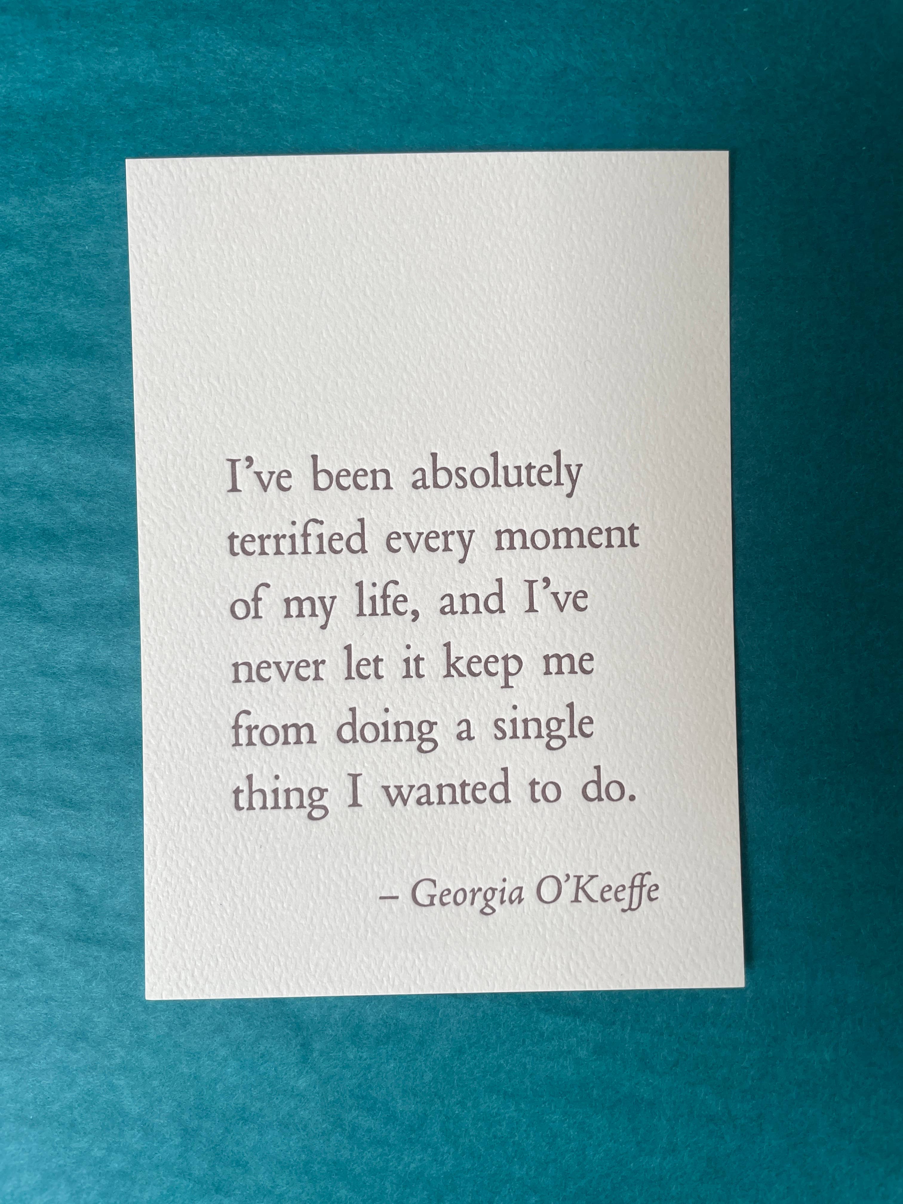 Georgia O'Keefe - Doing QuoteNote