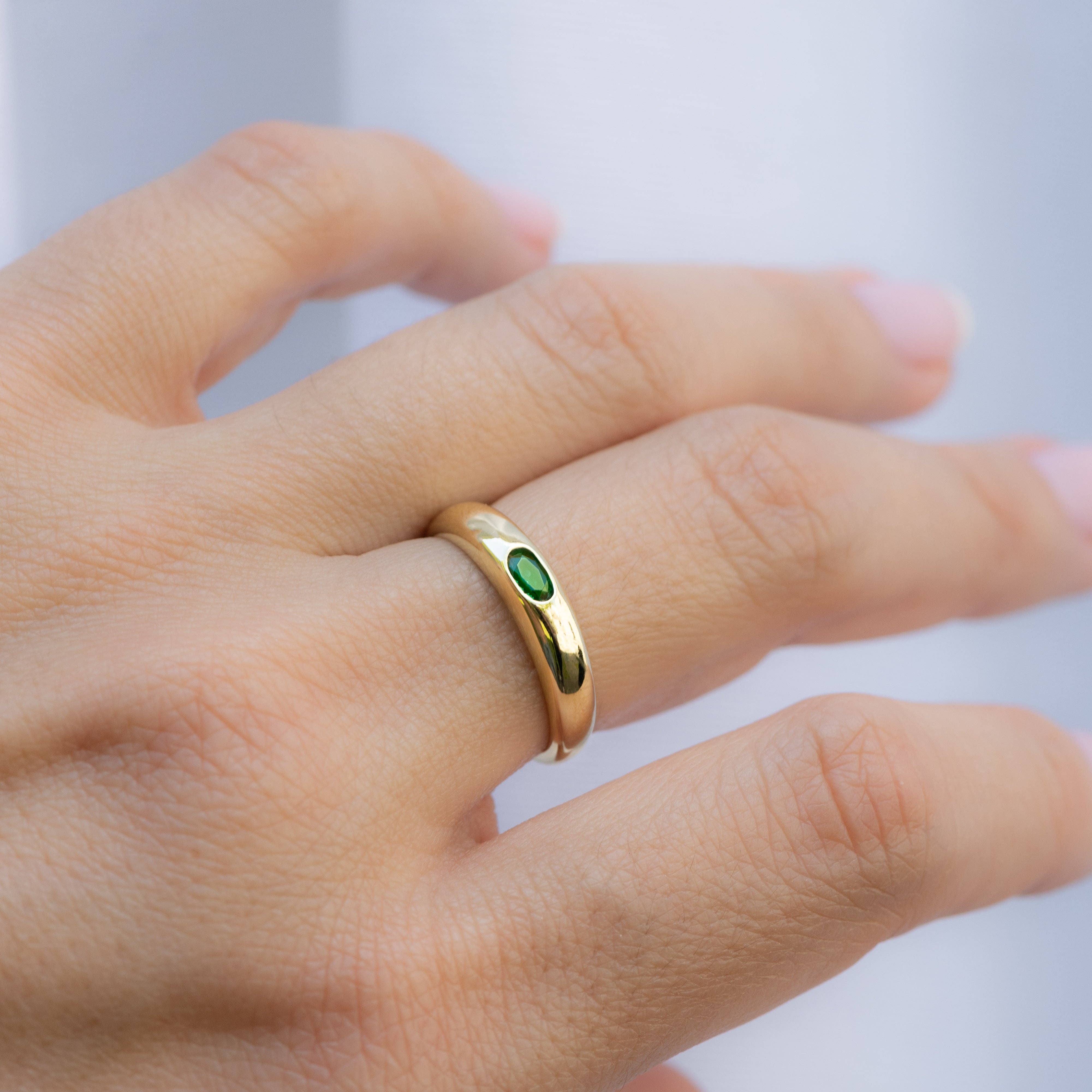 Bezeled Dome Ring