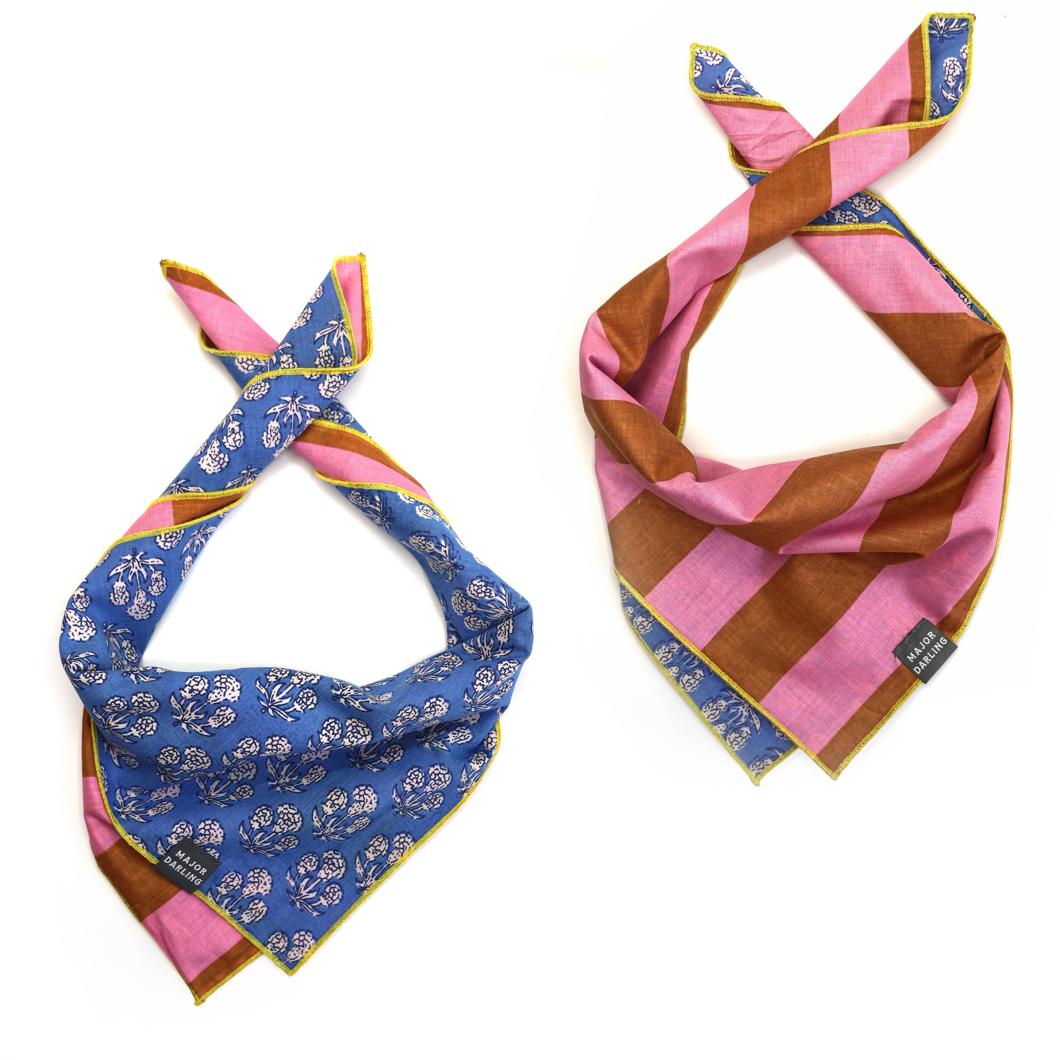 Double Sided Dog Bandana: Floral Vines