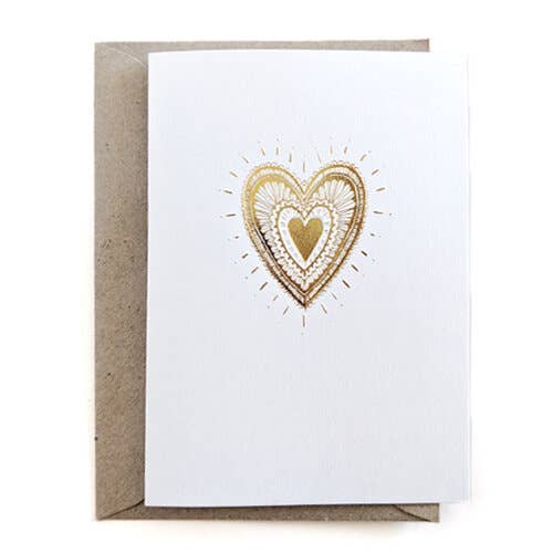 Golden Heart Greeting Card