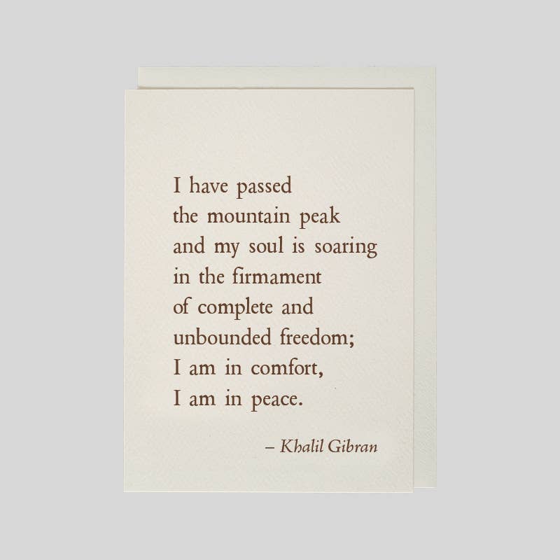 Khalil Gibran - Peace QuoteNote