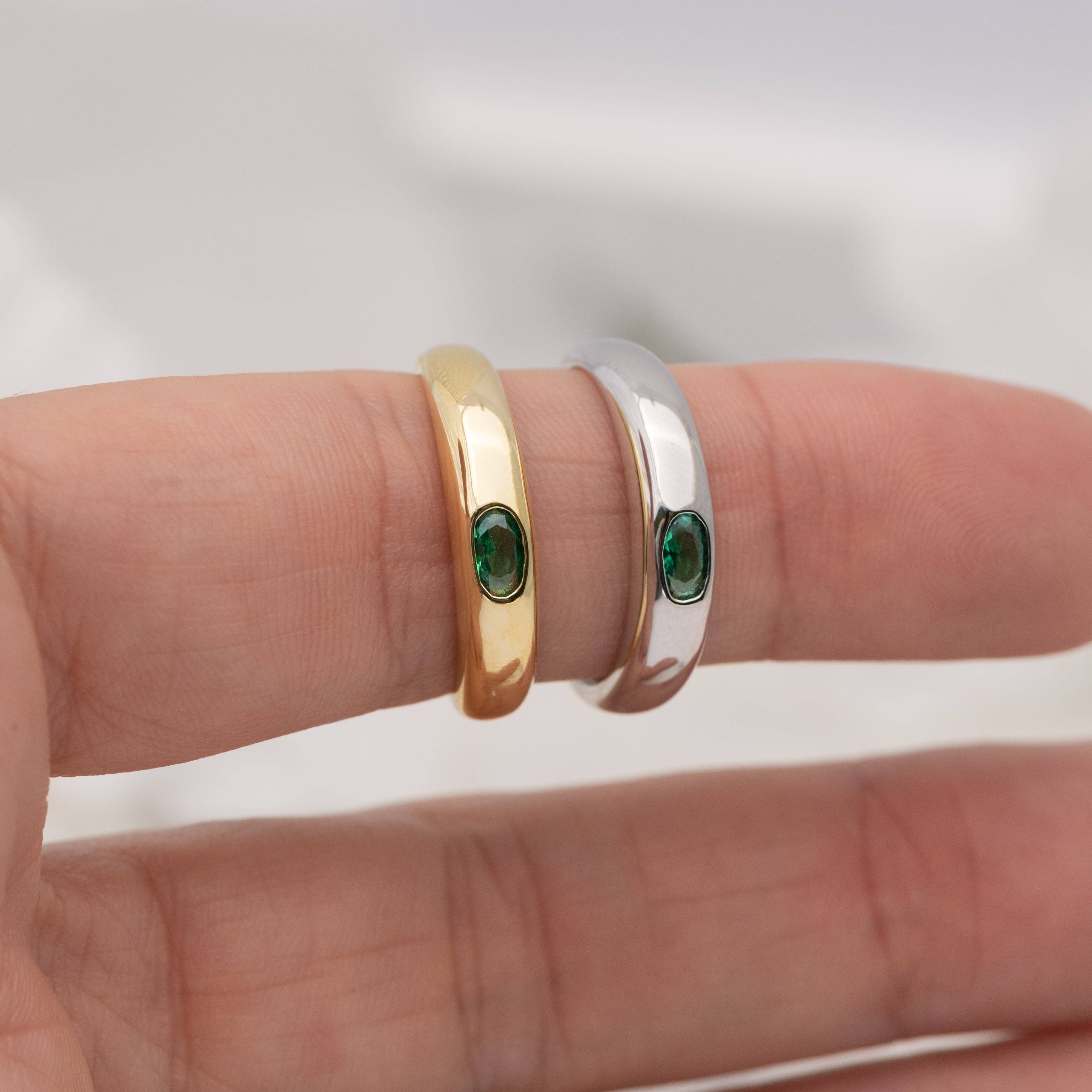 Bezeled Dome Ring
