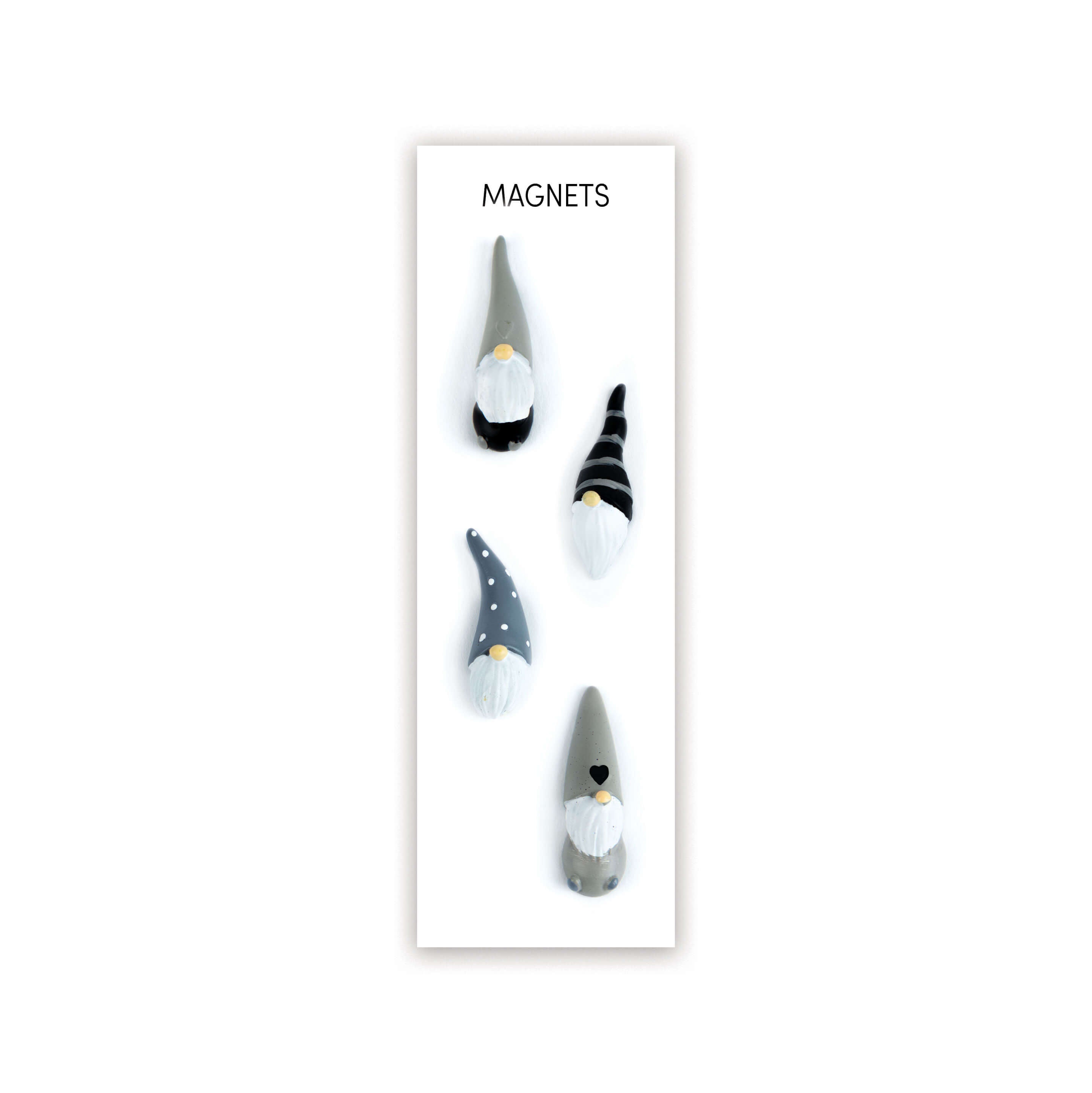 Colorful nordic GNOME gray magnets s/4